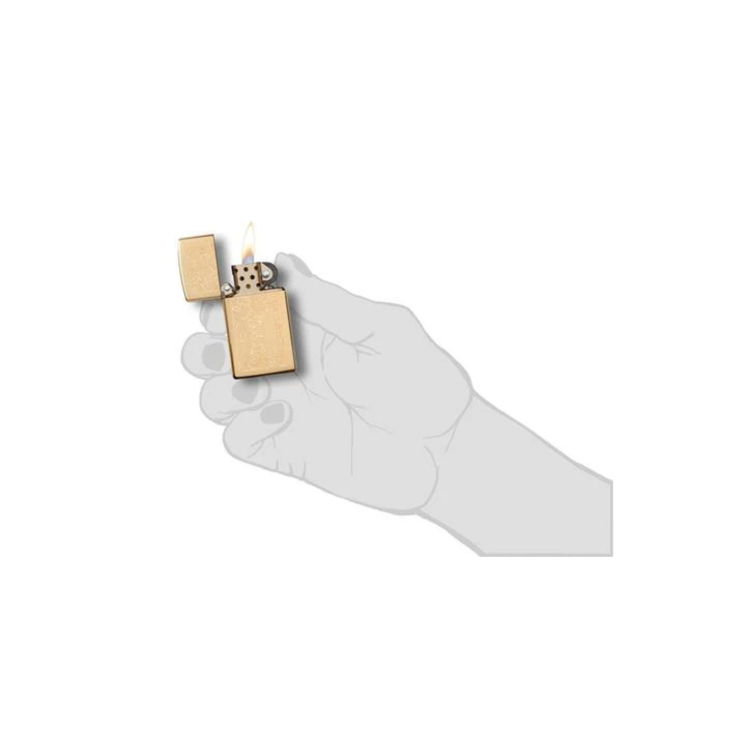 Accendino Zippo Venetian Slim in metallo a benzina - ricaricabile - antivento - decoro