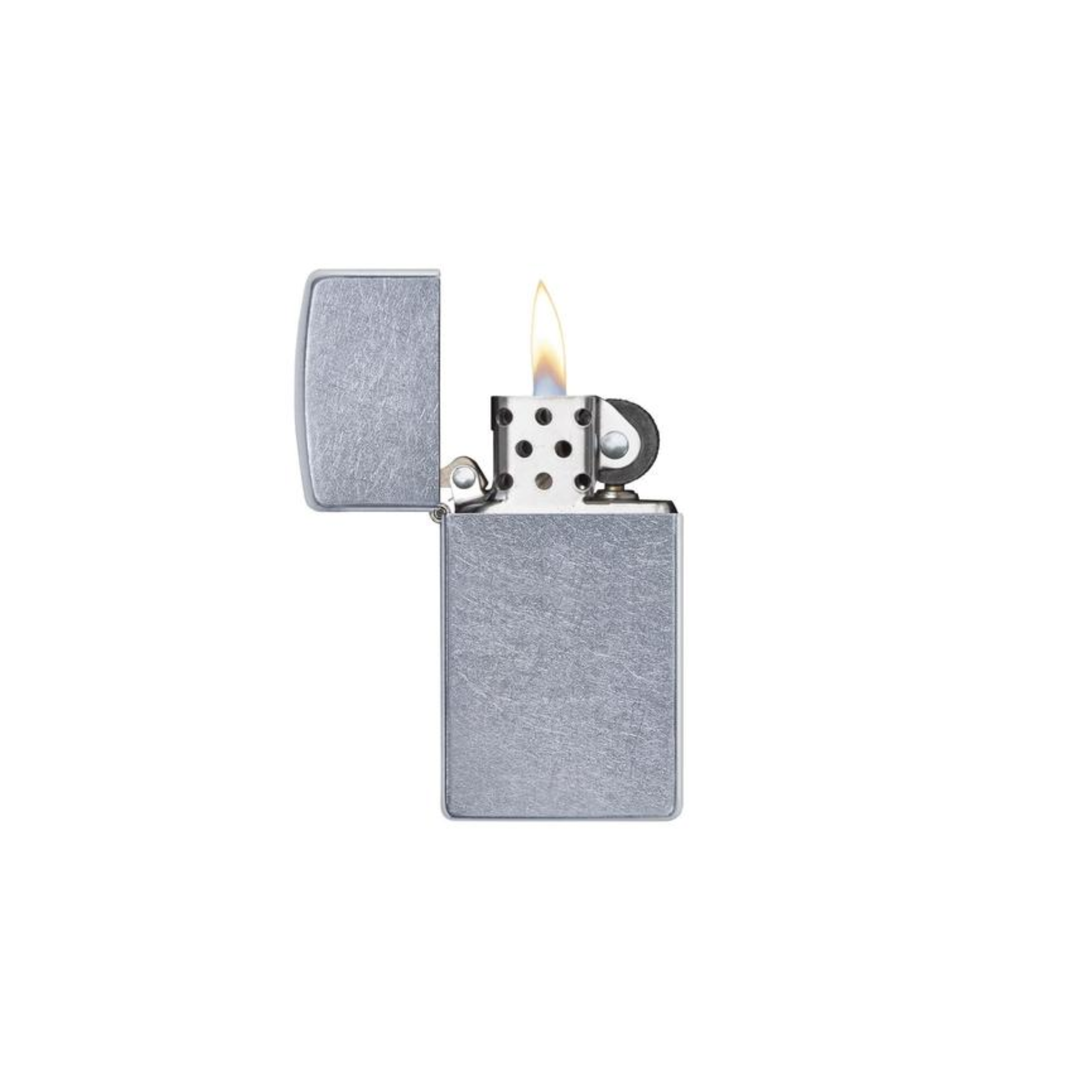 Accendino Zippo Classic Street Chrome™ SLIM in metallo a benzina - ricaricabile - antivento - vintage