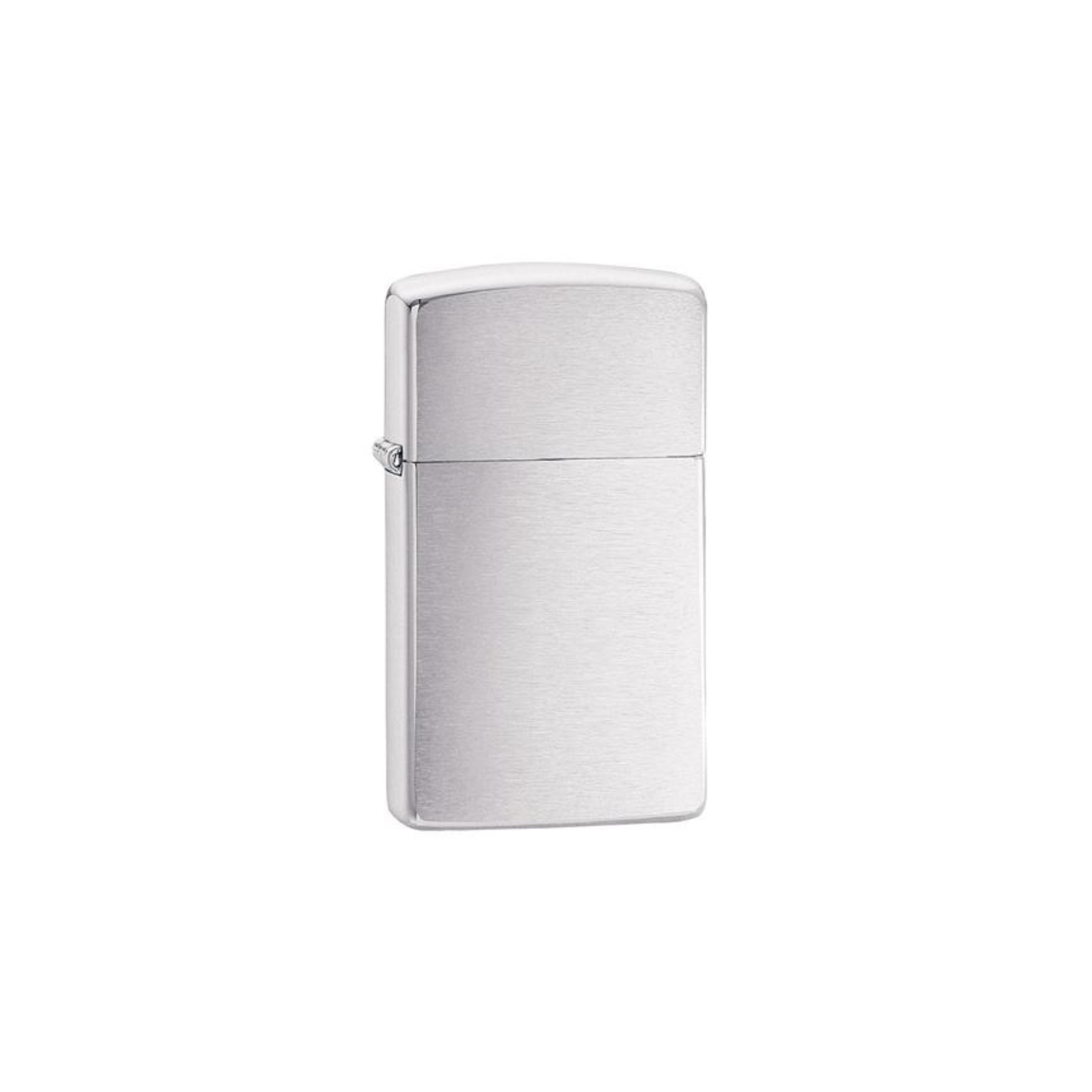 Accendino Zippo Brushed Chrome Slim in metallo a benzina - ricaricabile - antivento