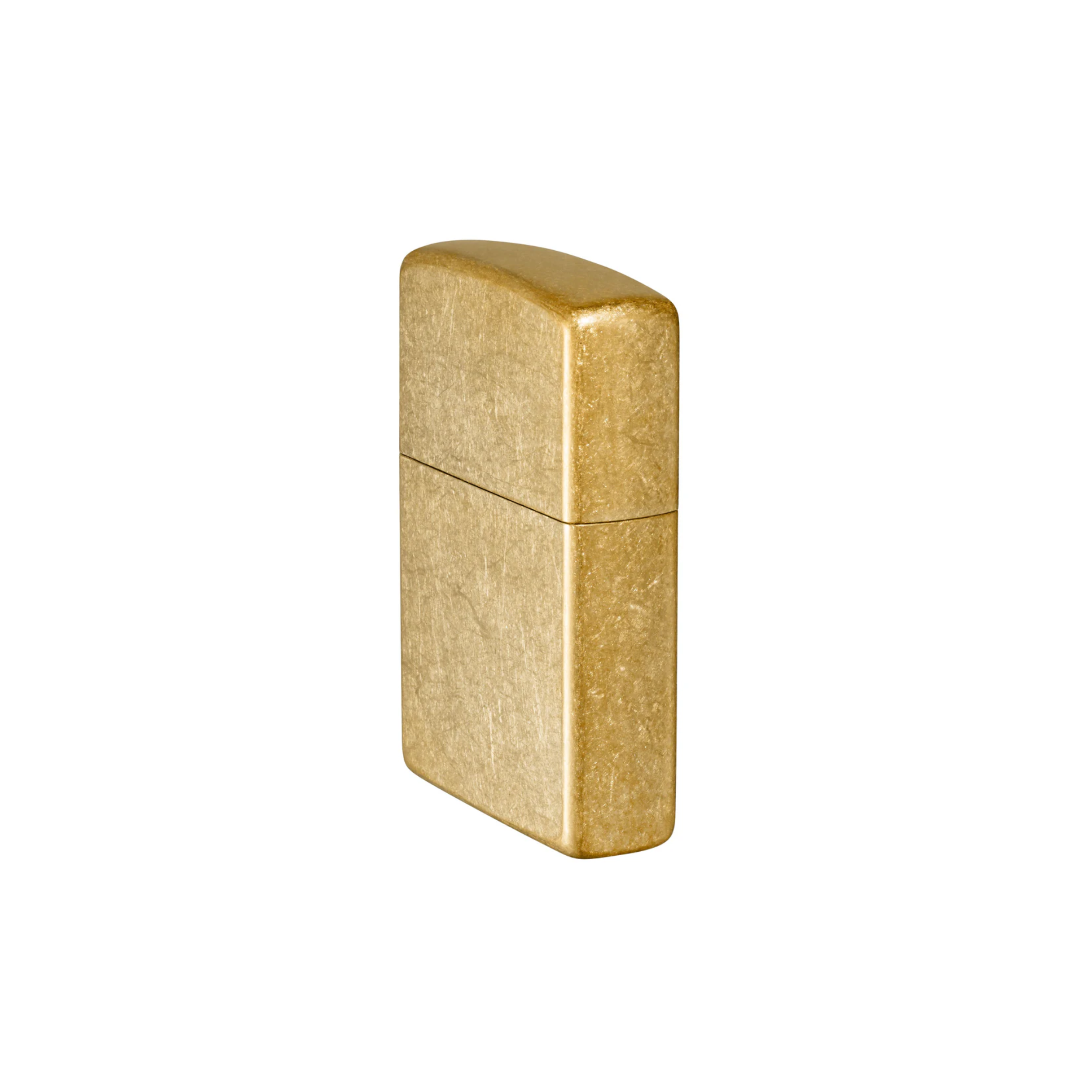 Accendino Zippo® Tumbled Brass in ottone color oro a benzina - ricaricabile - antivento