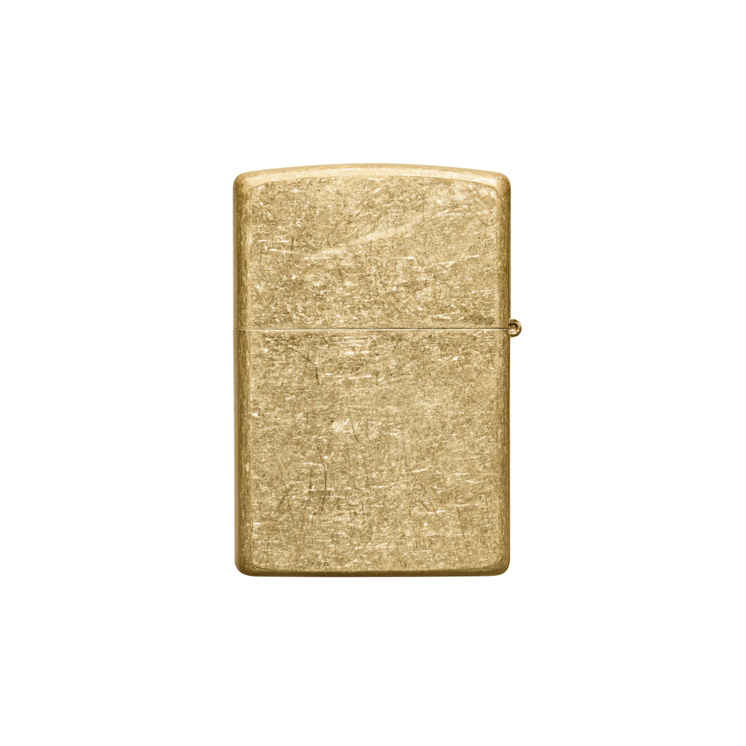 Accendino Zippo® Tumbled Brass in ottone color oro a benzina - ricaricabile - antivento