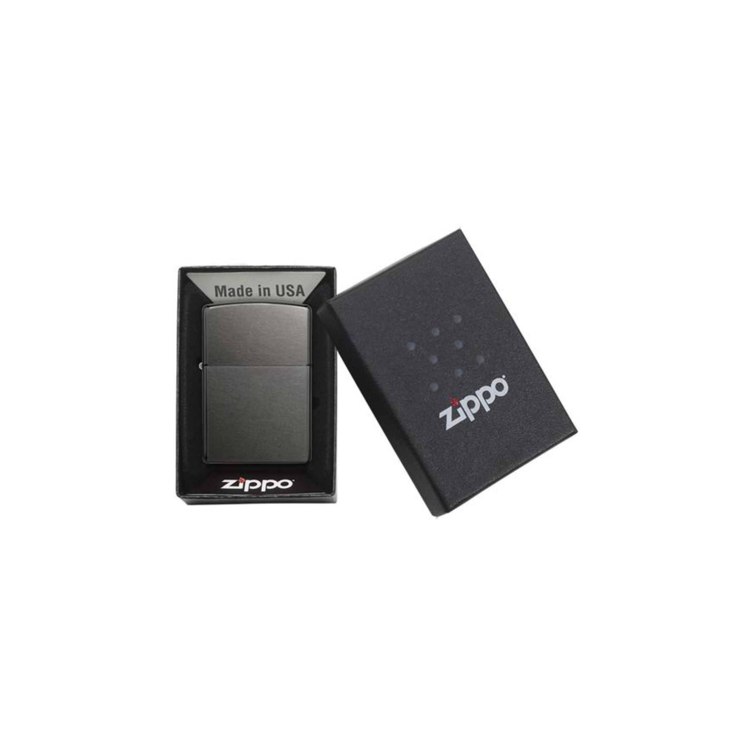 Accendino Zippo Classic Gray in metallo a benzina - ricaricabile - antivento