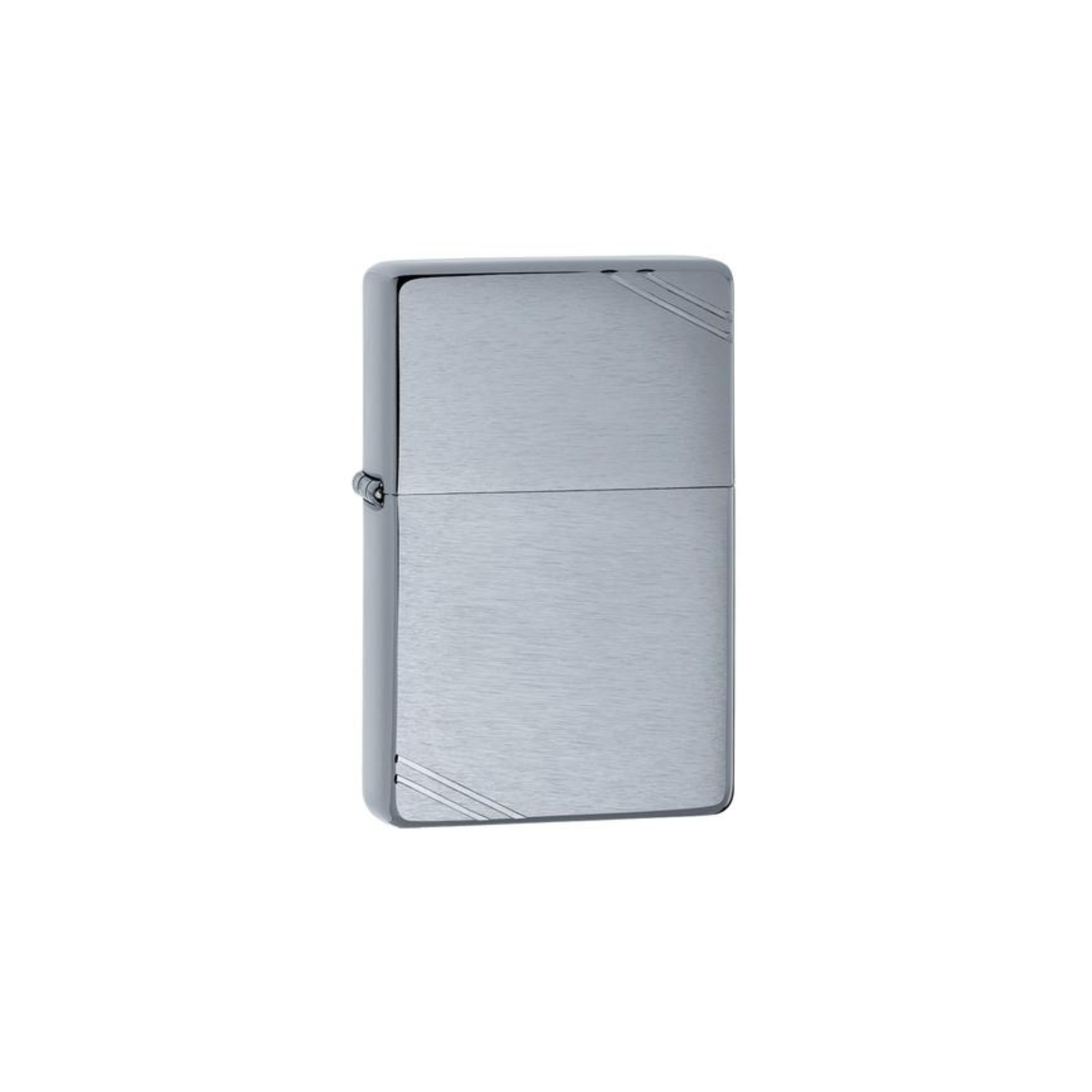 Accendino Zippo Brushed Chrome Vintage with Slashes in metallo a benzina - ricaricabile - antivento - vintage