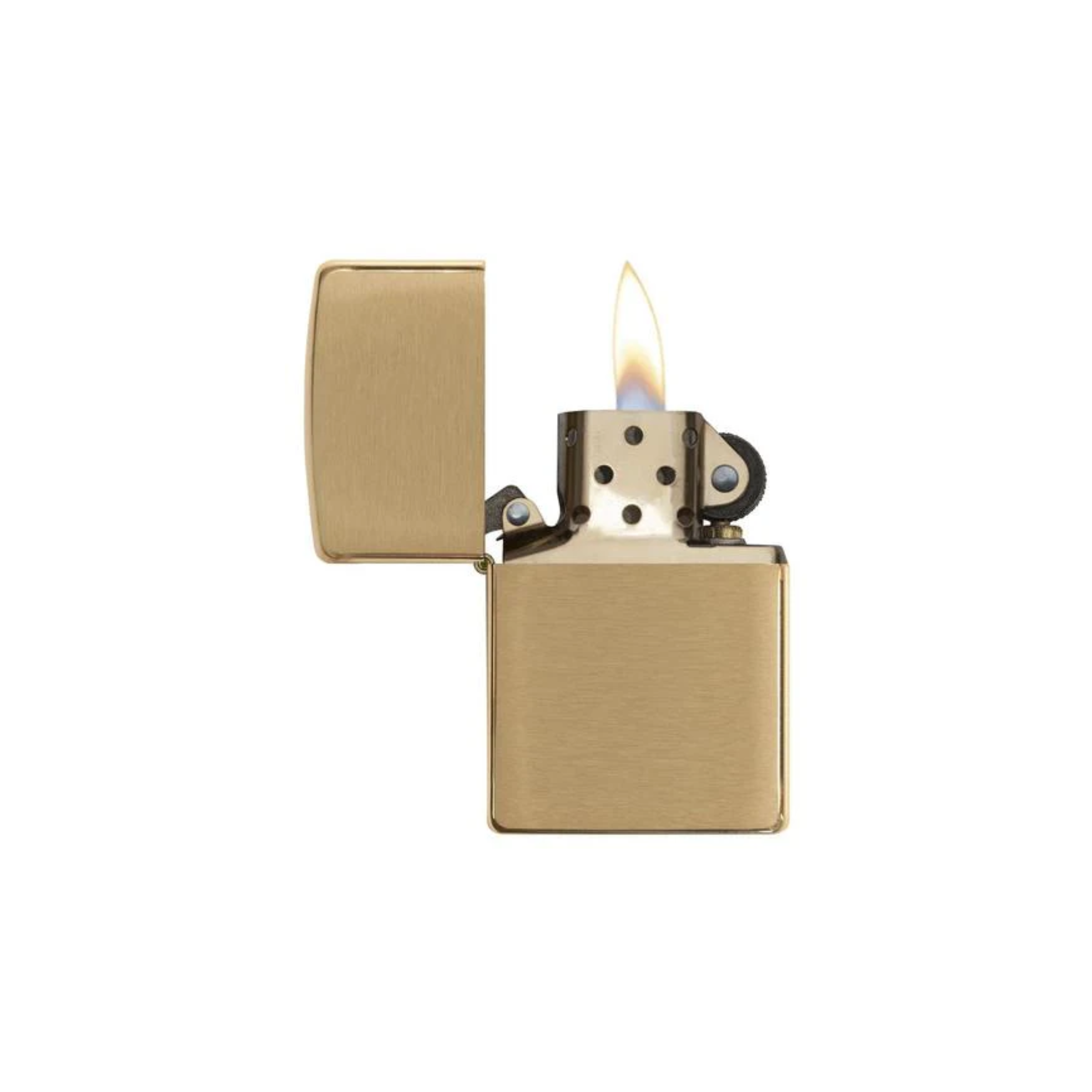 Accendino Zippo Classic Brushed Brass in ottone spazzolato a benzina - ricaricabile - antivento -spazzolato
