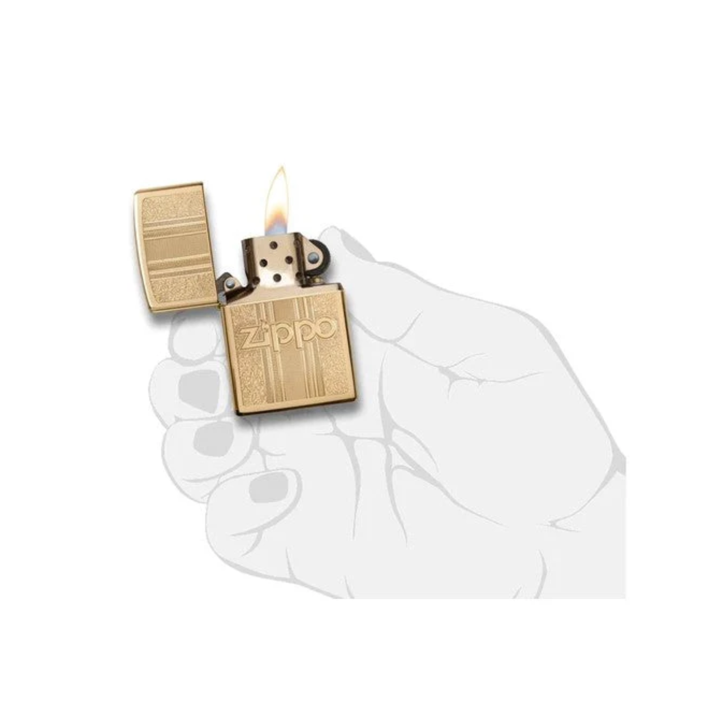 Accendino Zippo and Pattern Design in metallo a benzina - ricaricabile - antivento