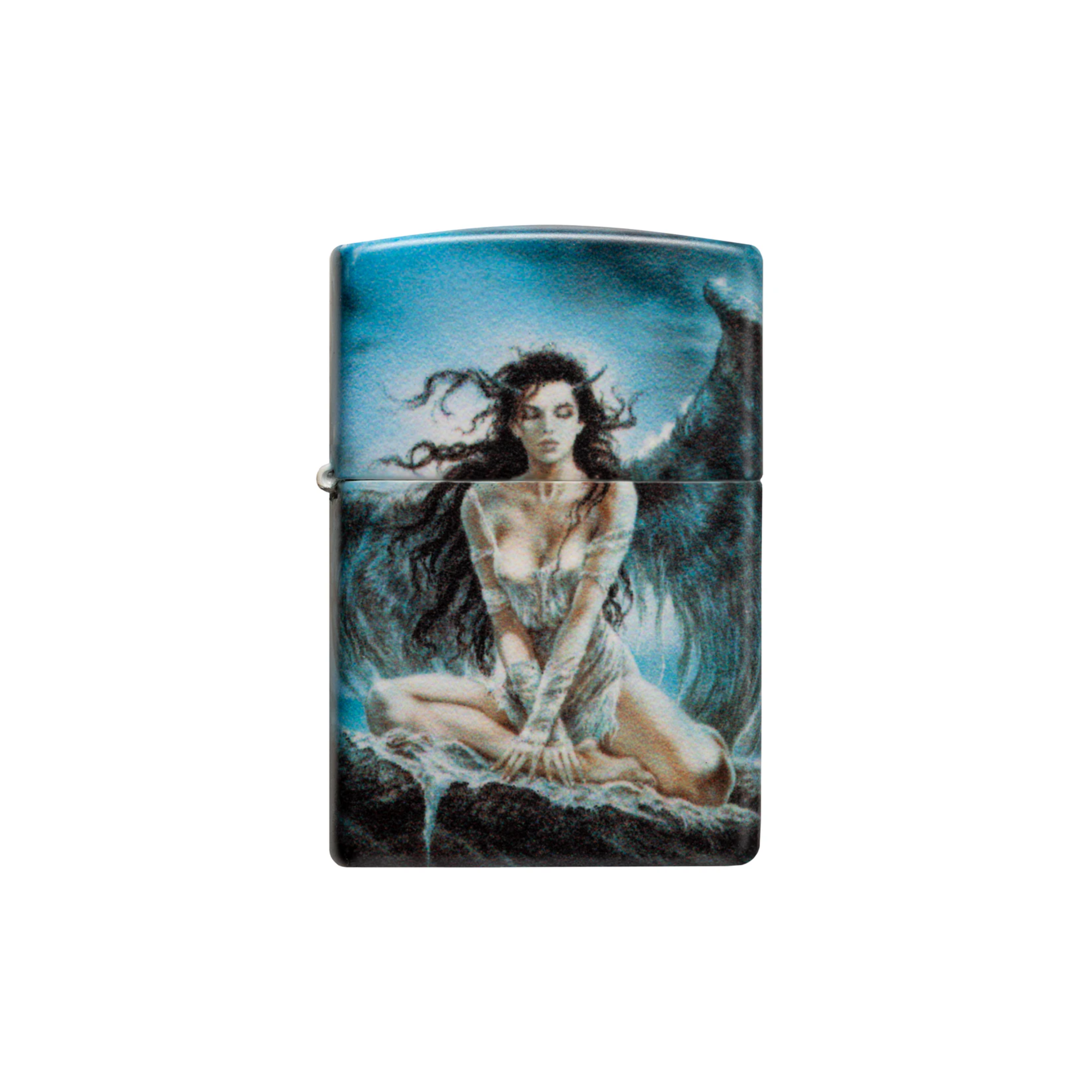 Accendino Zippo Fallen Angel - Luis Royo in metallo a benzina - ricaricabile - antivento
