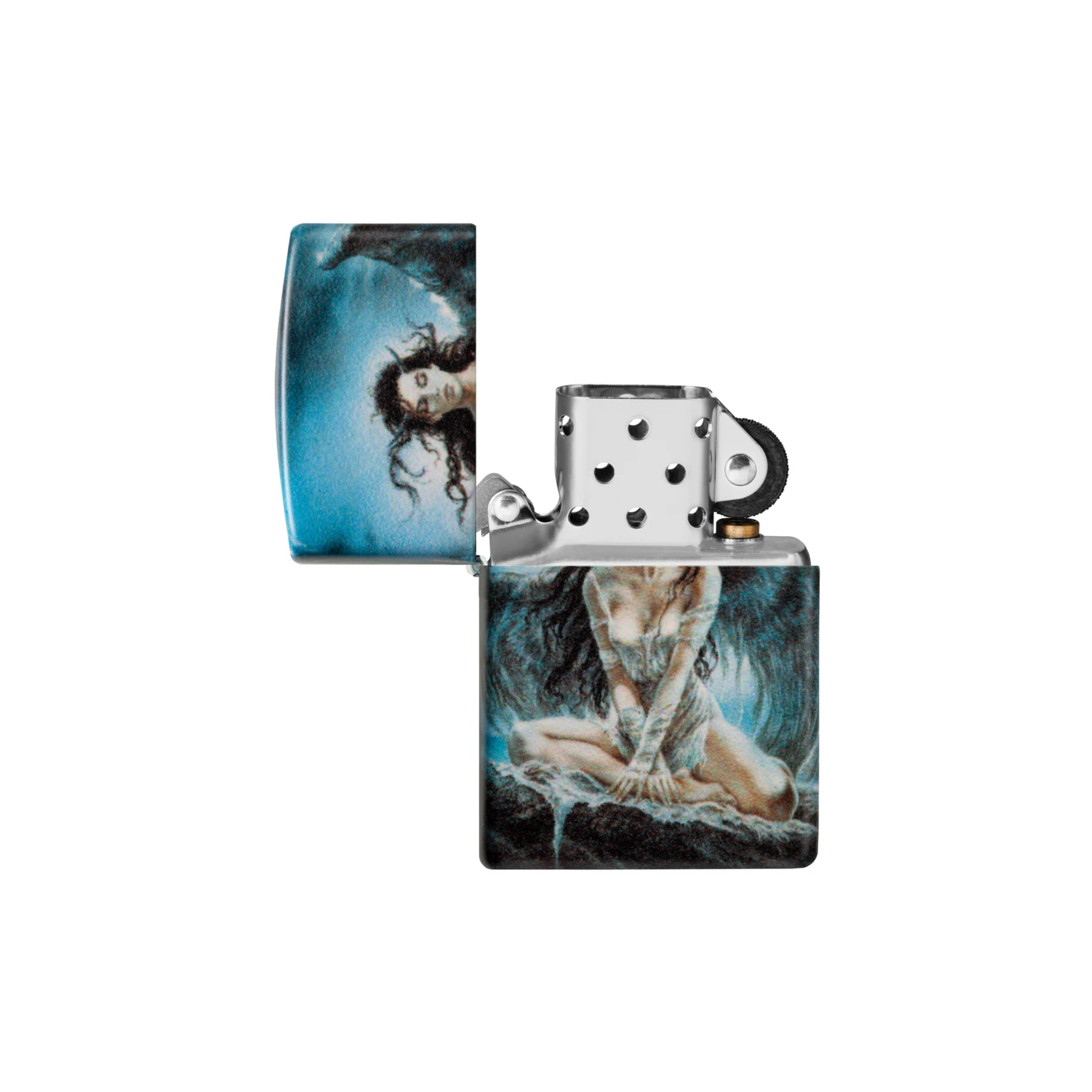 Accendino Zippo Fallen Angel - Luis Royo in metallo a benzina - ricaricabile - antivento