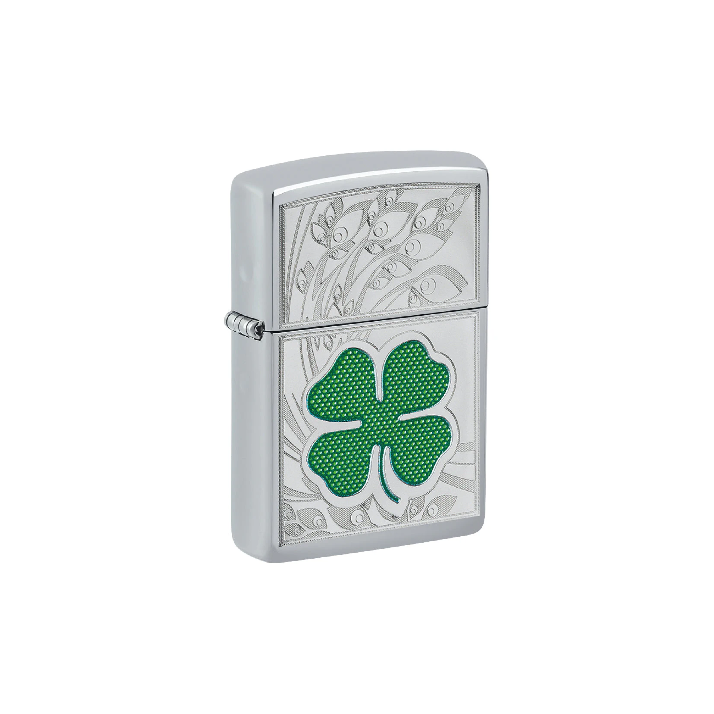Accendino Zippo Clover - Novità 2024 in metallo a benzina - ricaricabile - antivento - Quadrifoglio