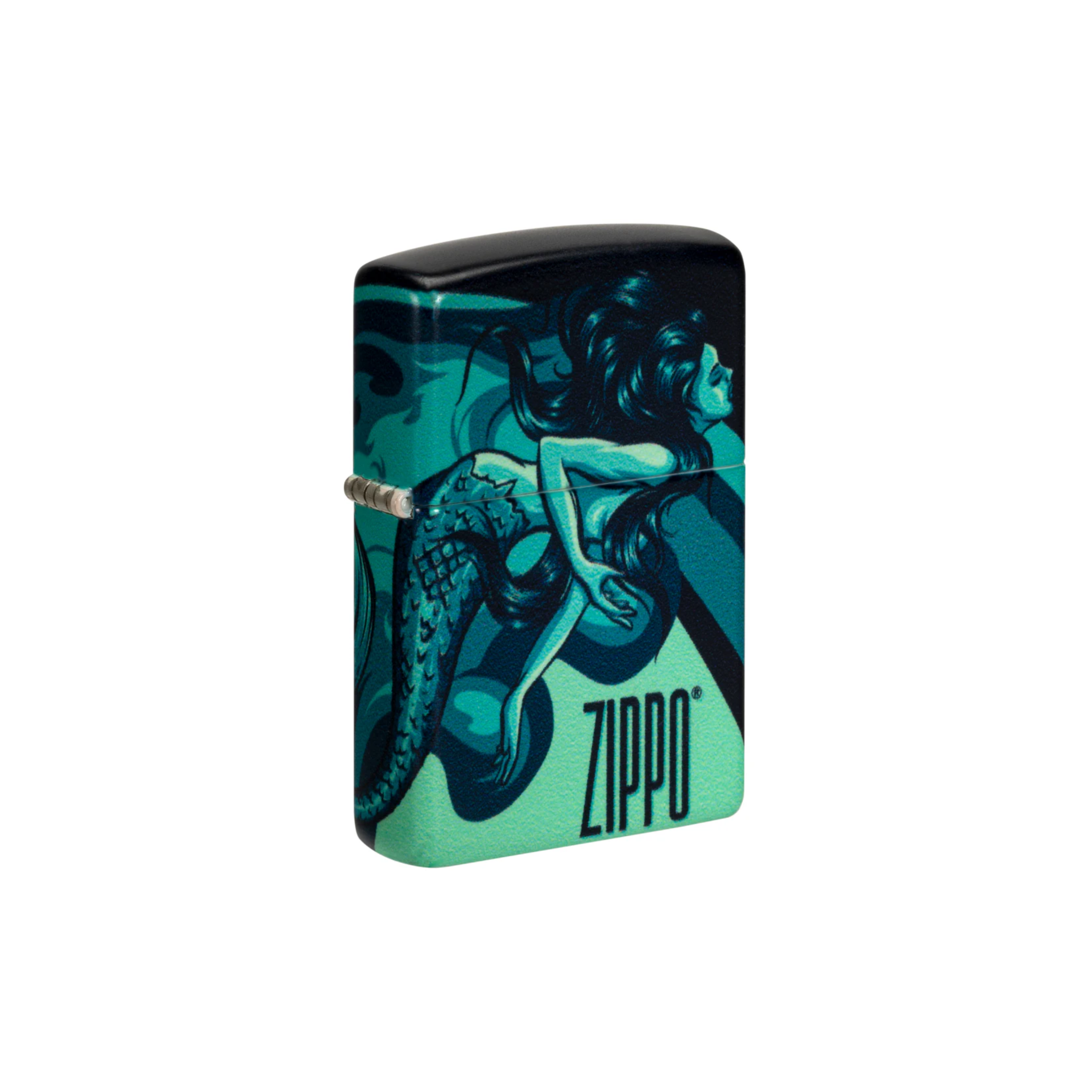 Accendino ZIppo Mermaid Zippo in metallo a benzina - ricaricabile - antivento - sirena