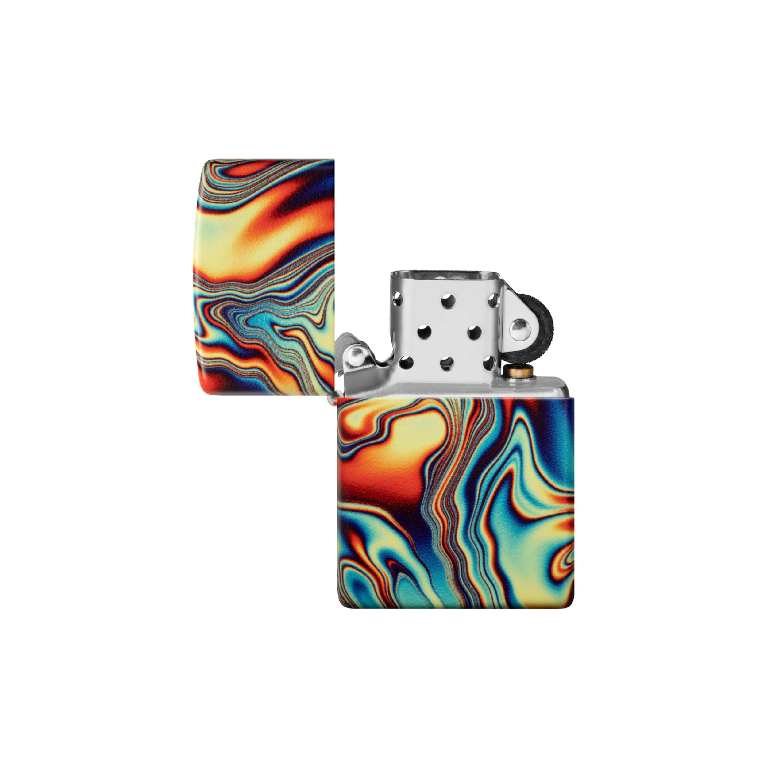 Accendino Zippo Colorful Swirl in metallo a benzina - ricaricabile - antivento - ipnotizzante
