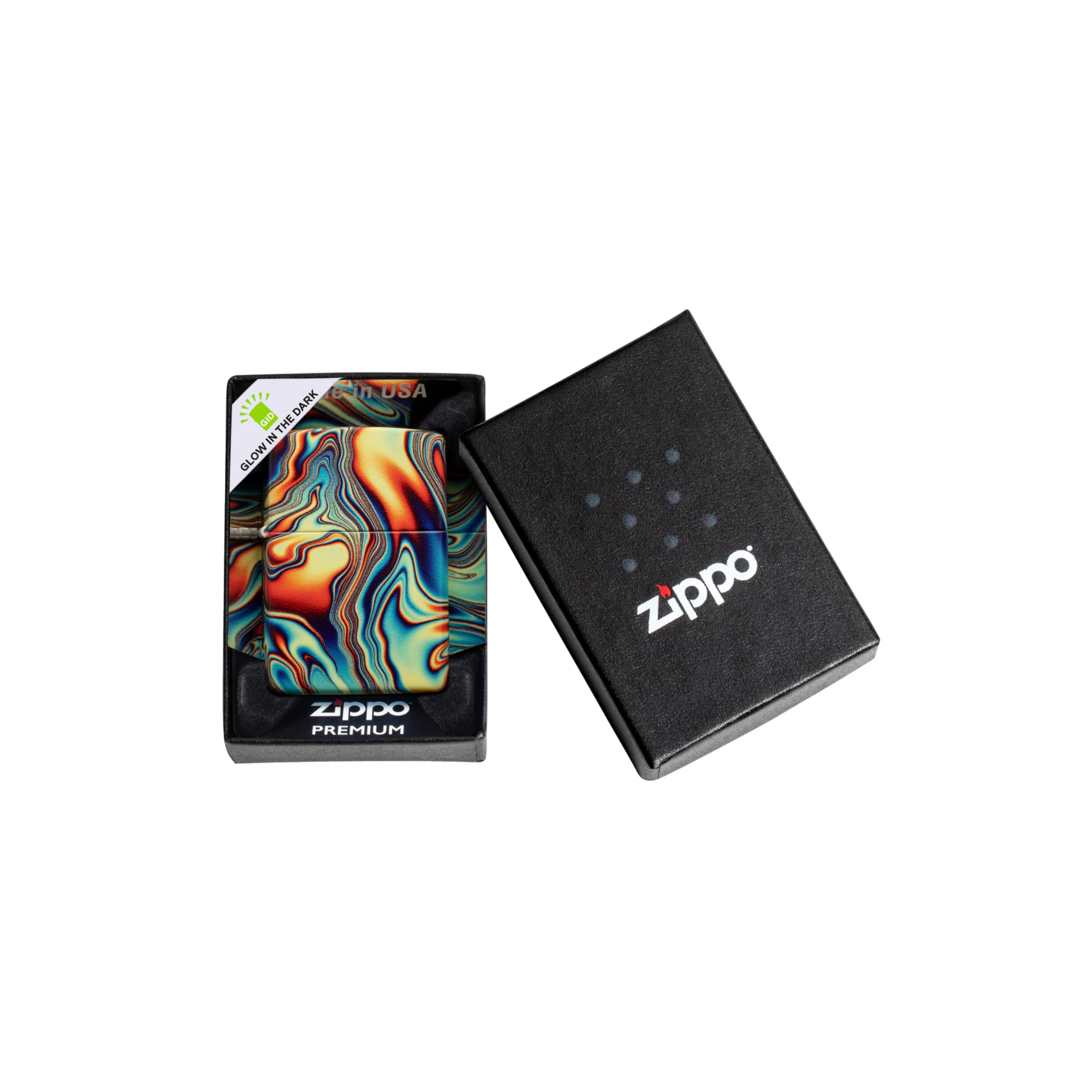 Accendino Zippo Colorful Swirl in metallo a benzina - ricaricabile - antivento - ipnotizzante