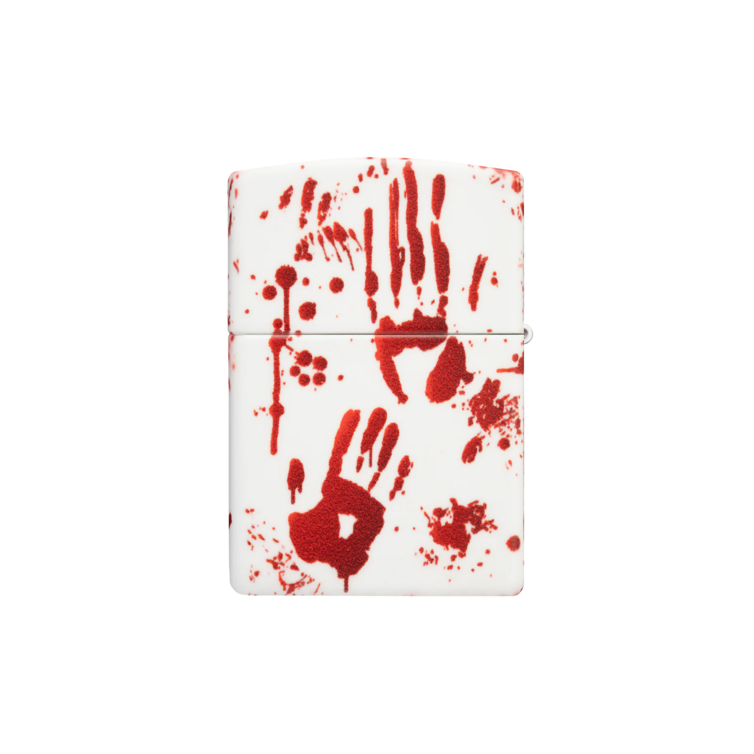 Briquet Zippo Bloody Hand en métal à essence - rechargeable - coupe-vent - mains rouges