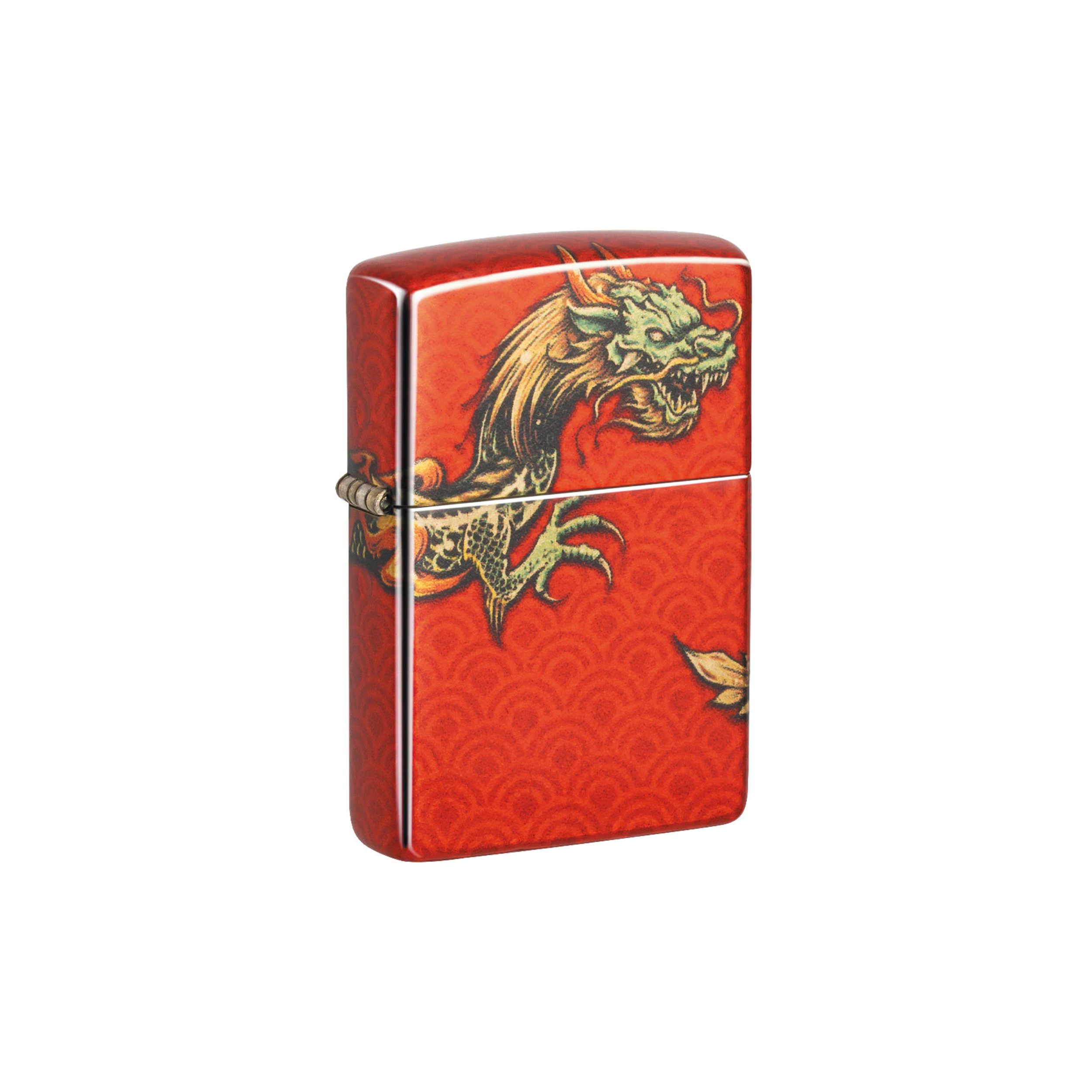 Accendino Zippo Dragon Design - Novità 2024 in metallo a benzina - ricaricabile - antivento