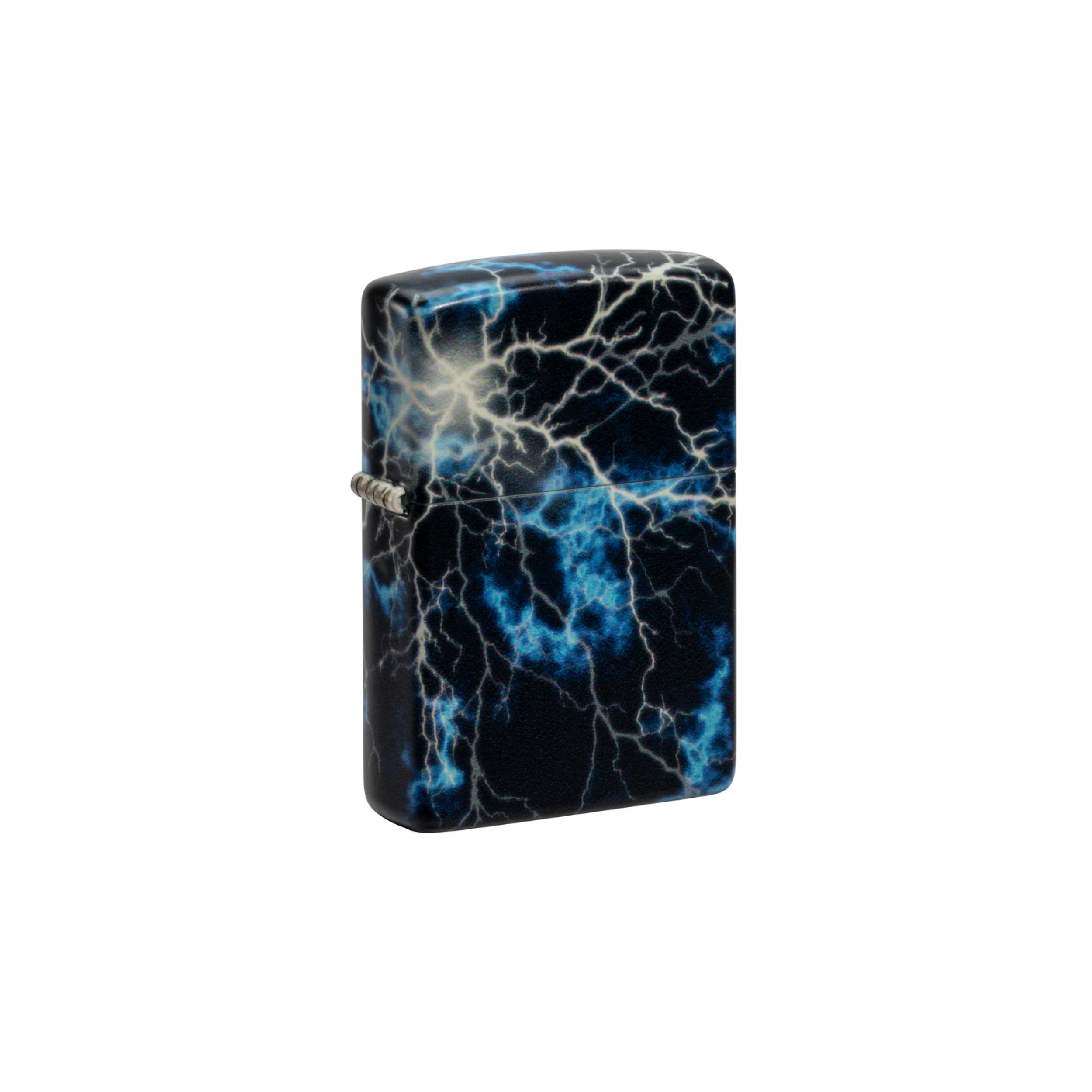 Accendino Zippo Lightning in metallo a benzina - ricaricabile - antivento - temporale