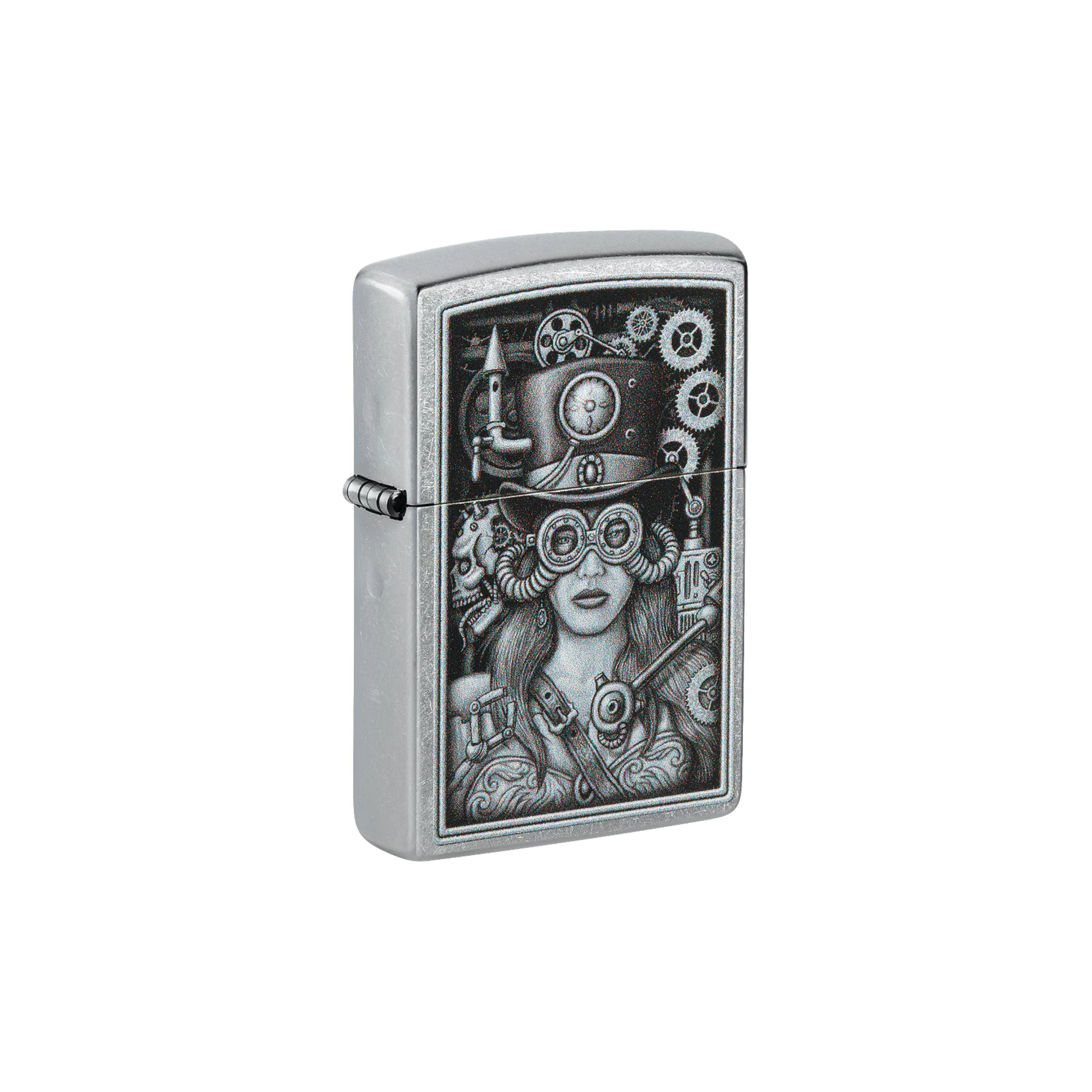 Accendino Zippo Steampunk - Novità 2024 in metallo a benzina - ricaricabile - antivento
