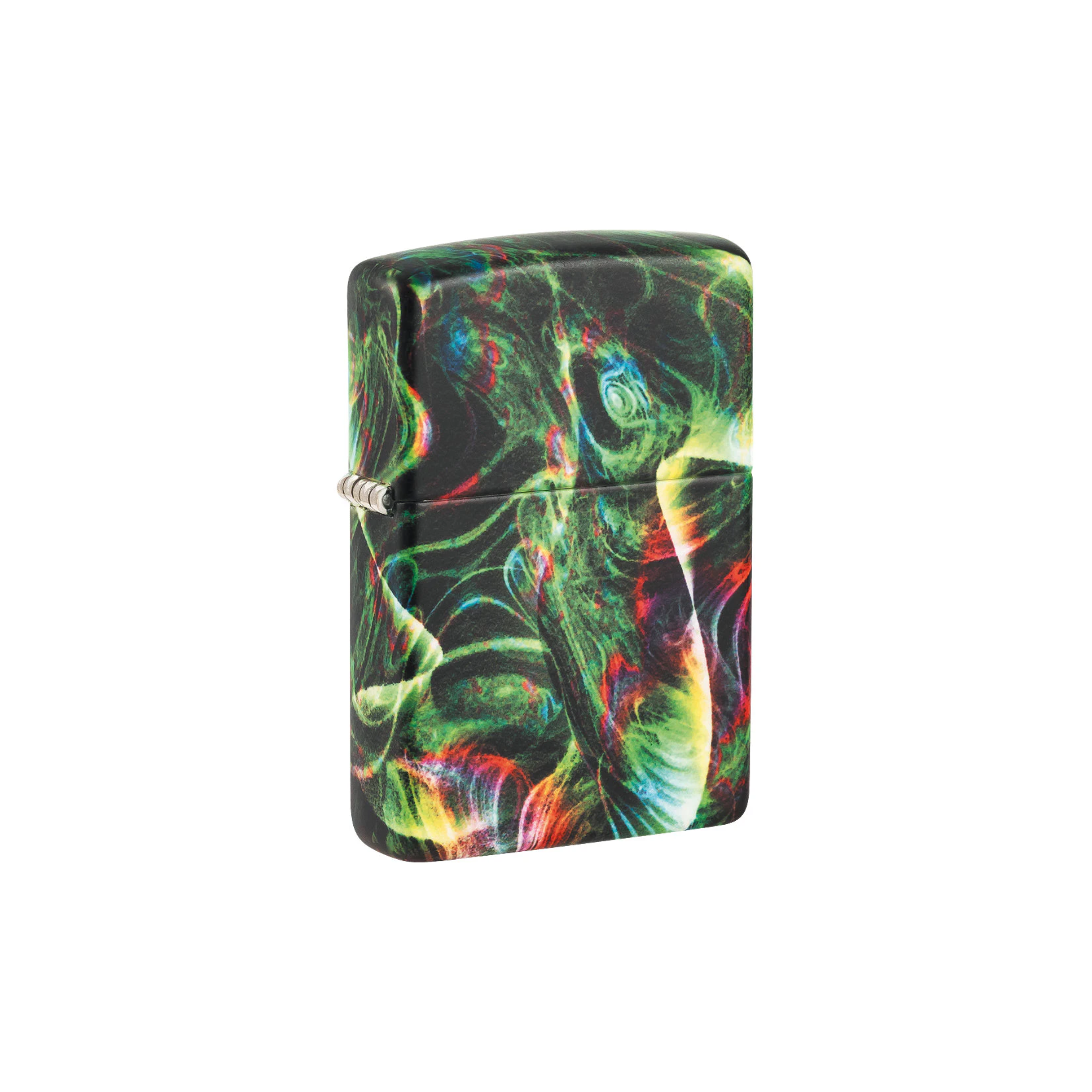 Accendino ZIppo Psychedelic Swirl Design - Novità 2024 in metallo a benzina - ricaricabile - antivento