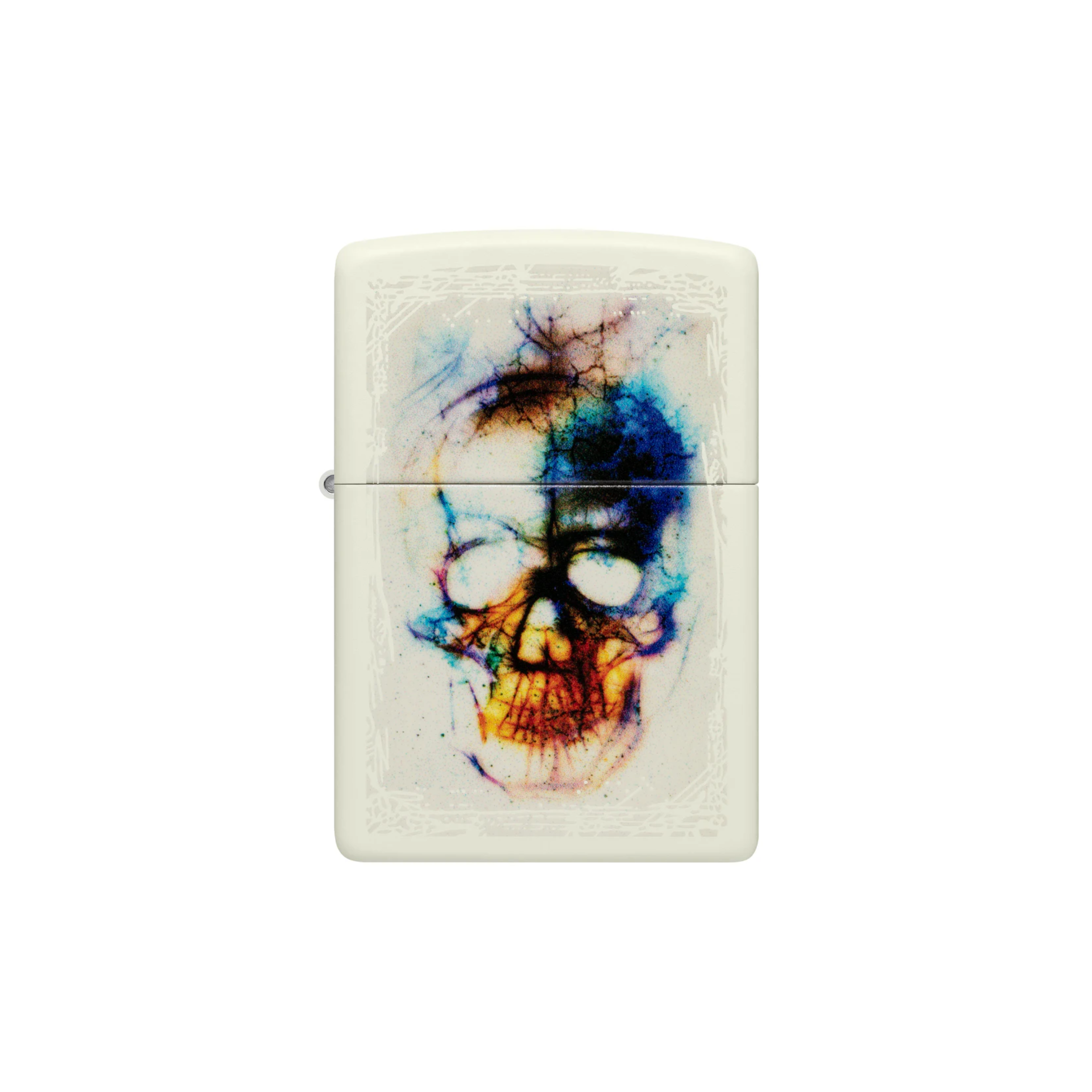 Accendino Zippo Skull in metallo a benzina - ricaricabile - antivento - teschio