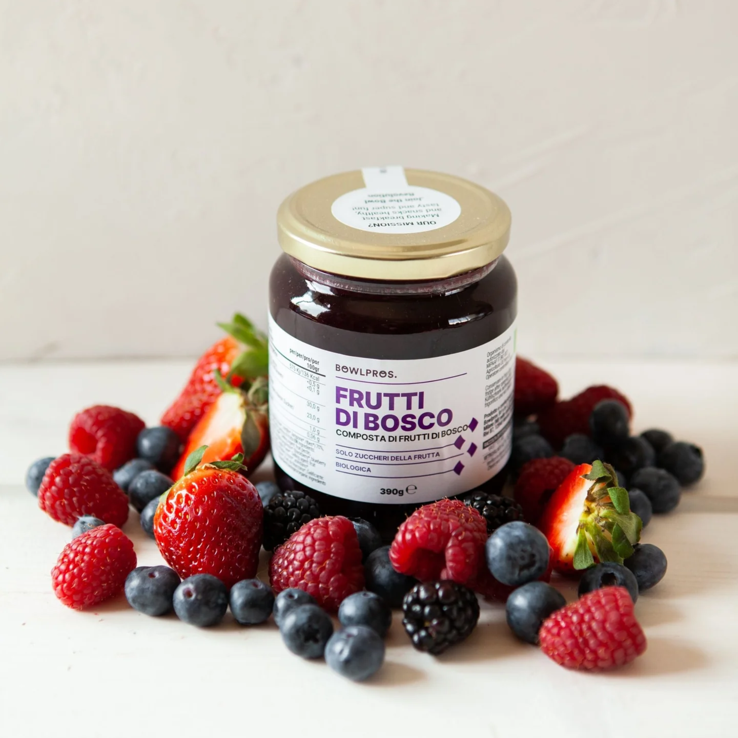 390g Composta Biologica 70% Frutti di Bosco senza glutine