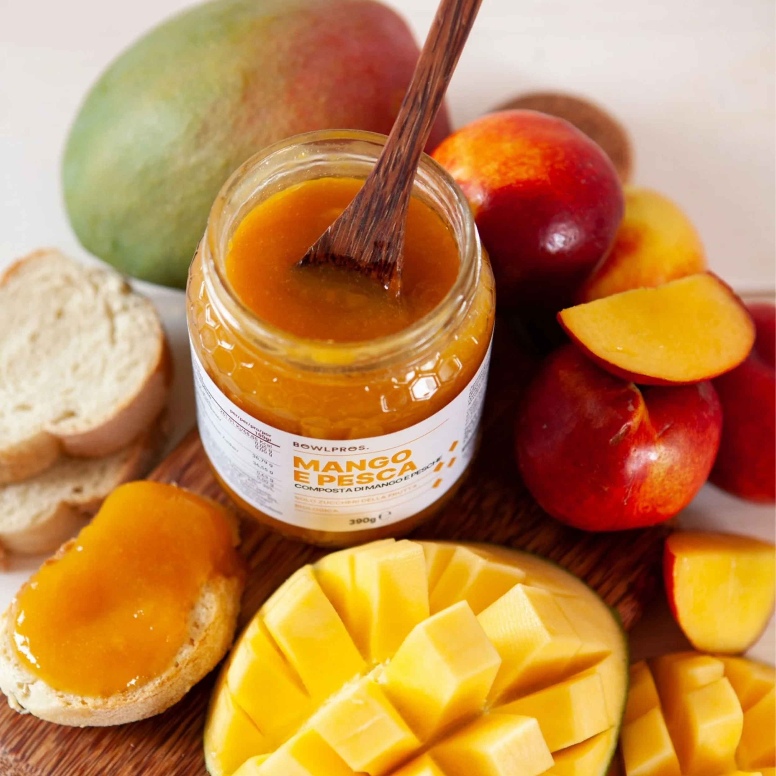 390g Composta Biologica di Pesca e Mango senza glutine