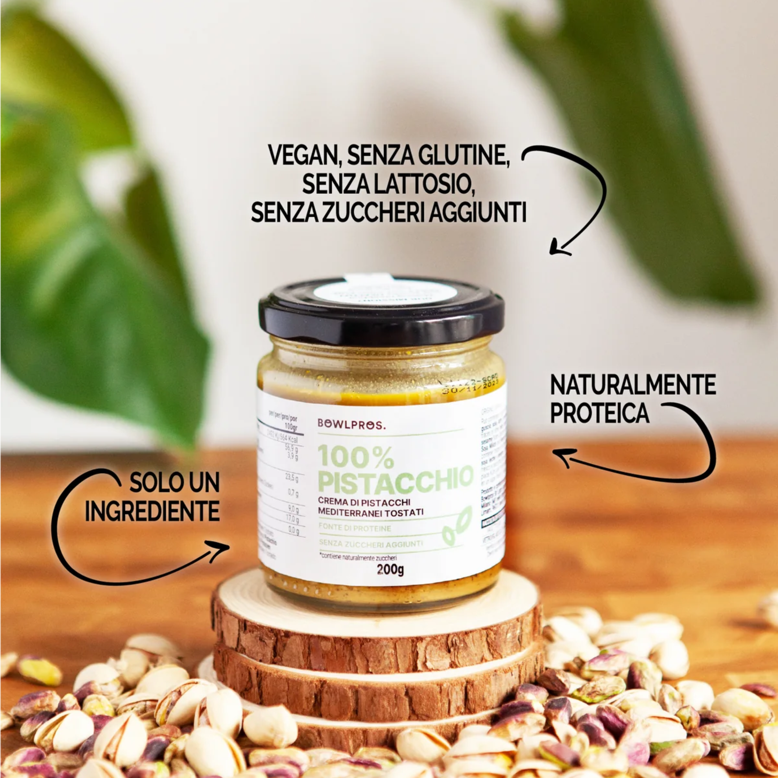 200g Crema 100% Pistacchi Mediterranei Tostati senza glutine