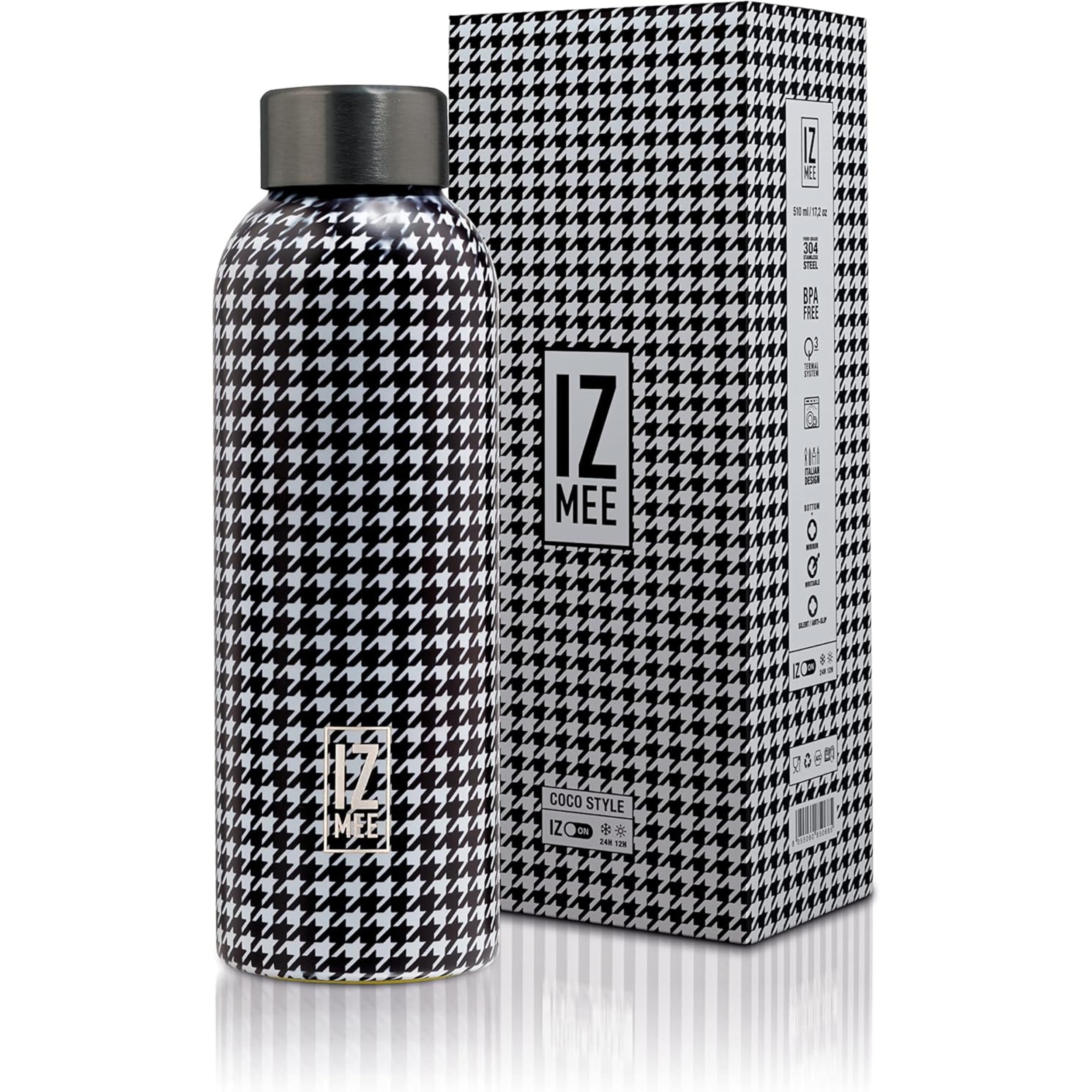 510ml  Bottiglia termica Izmee in acciaio inossidabile - Coco style - grafica
