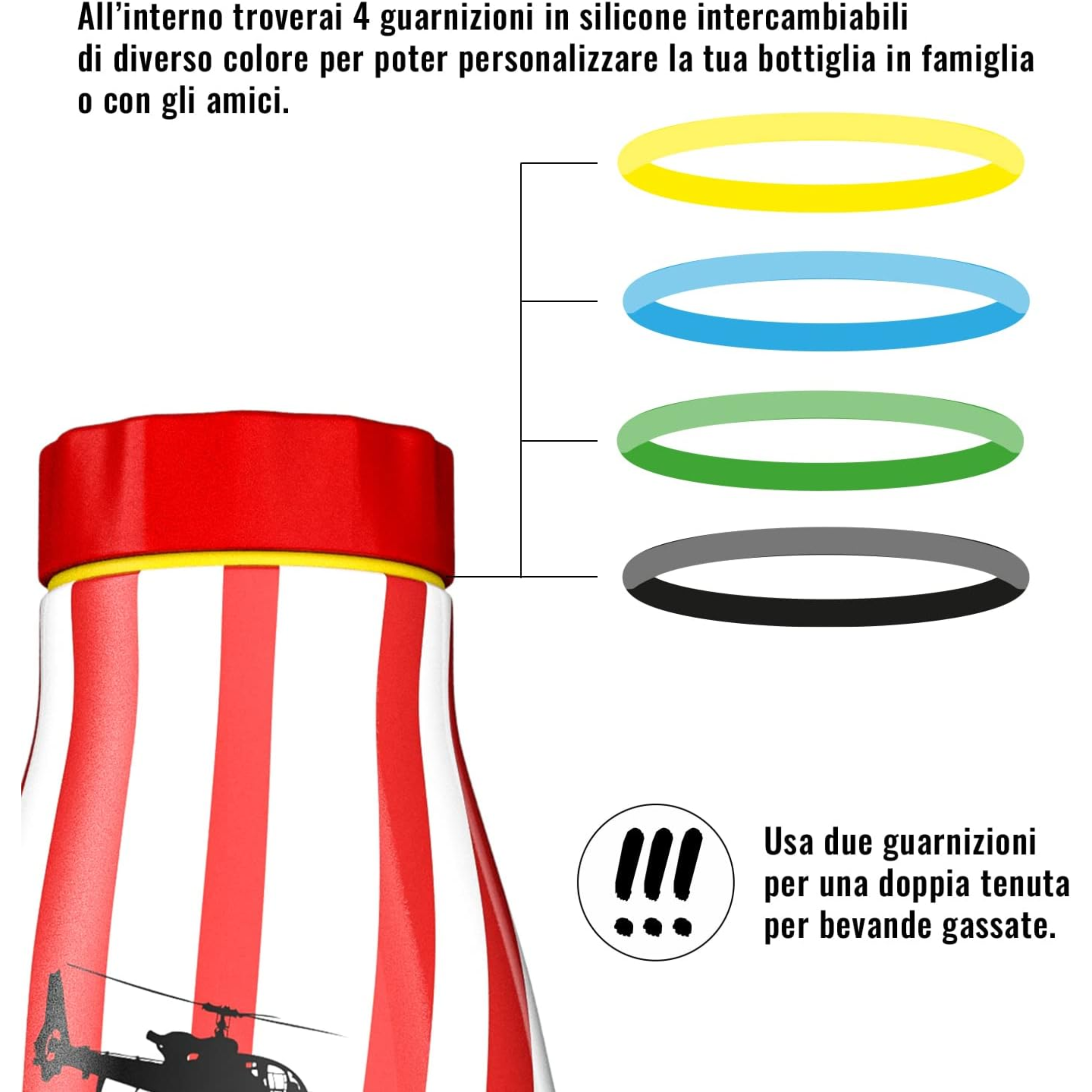 520ml Borraccia Termica BBoom in Acciaio- Eroi