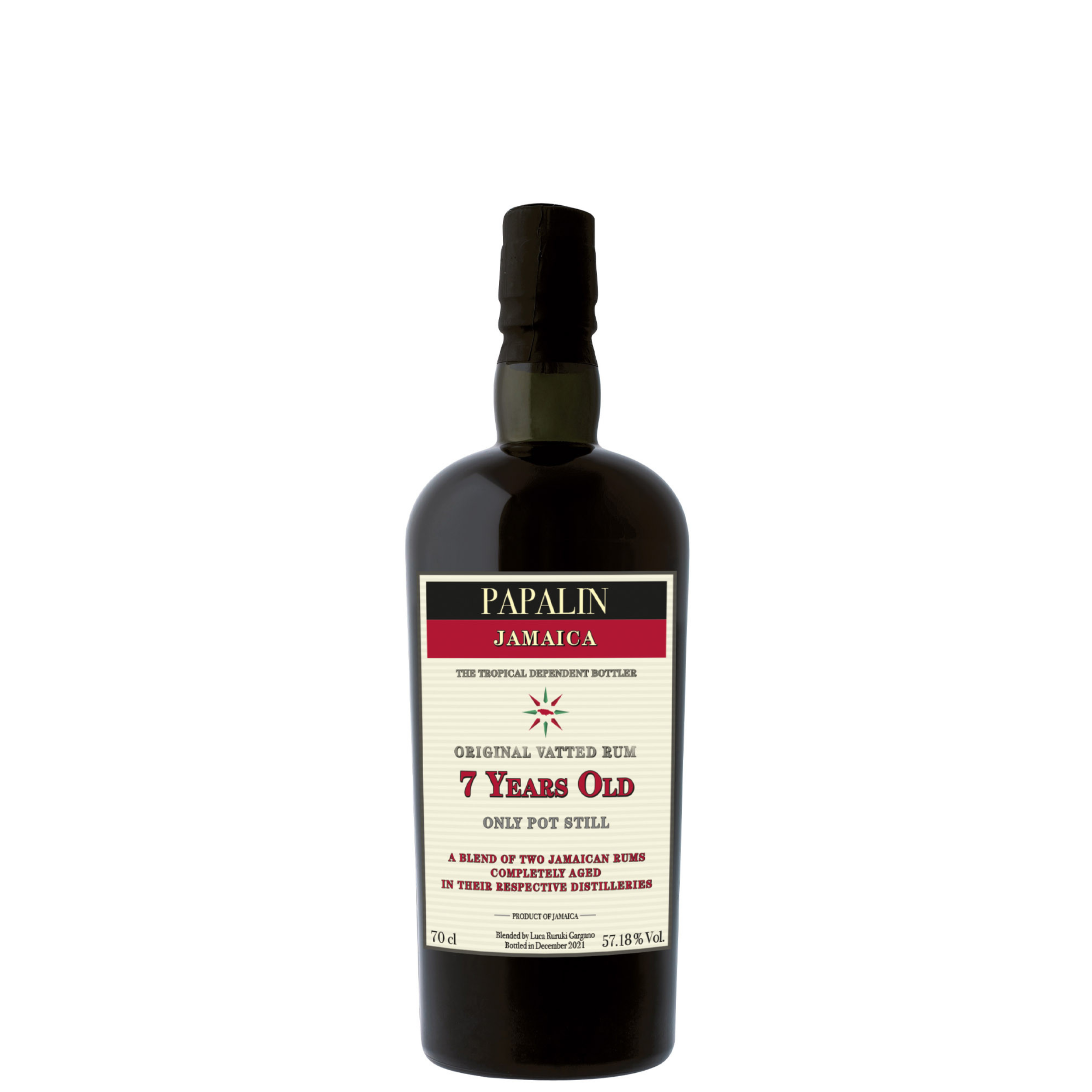 Rum Papalin Jamaica 2021 7 Y.O. Overproof 70 cl / 57.18°