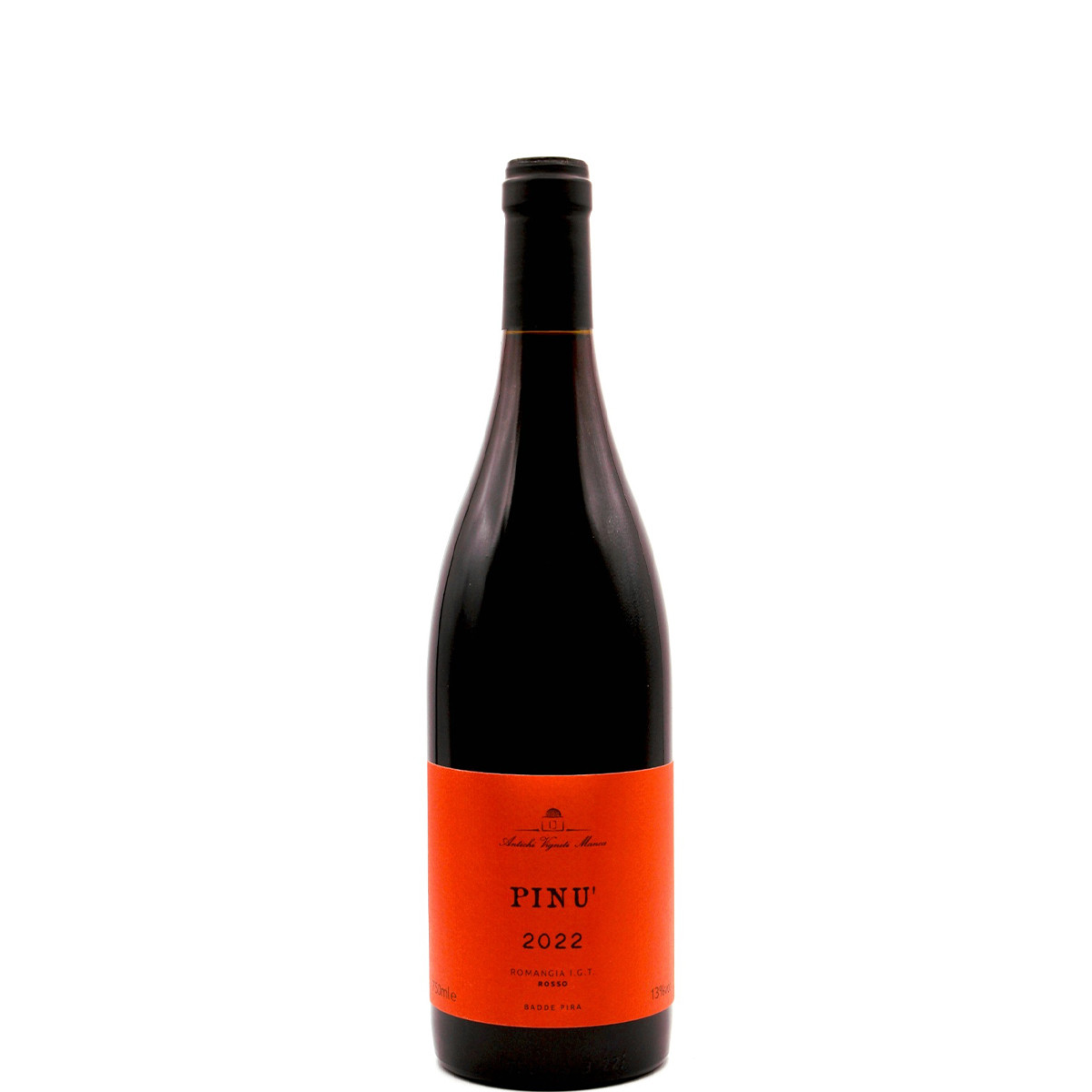 Vino rosso Pinu' 2022 Romangia  I.G.T. 750 ml 13% vol - Triple A - Cannonau