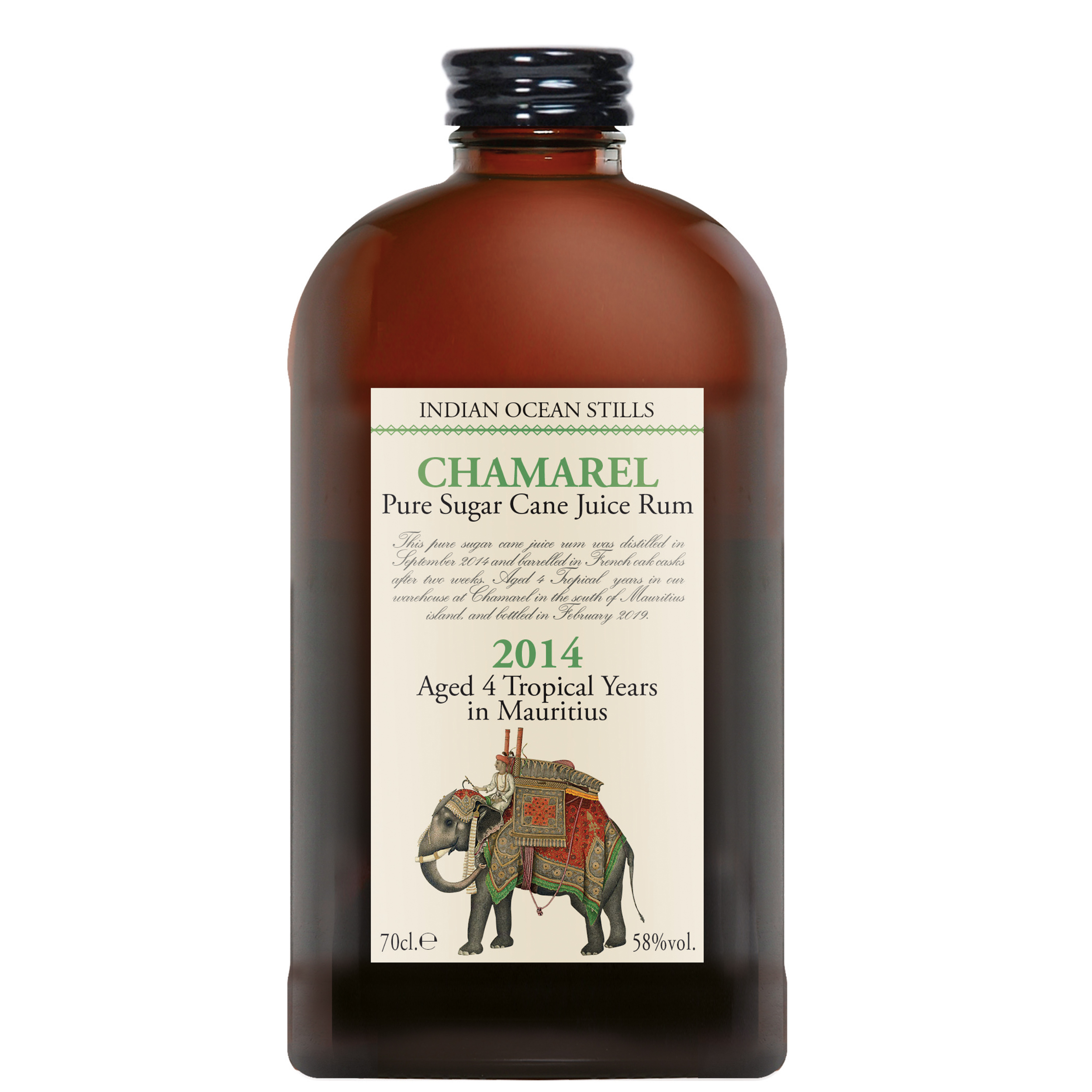 Rum Chamarel indian ocean stills 2014 70 cl 58% vol