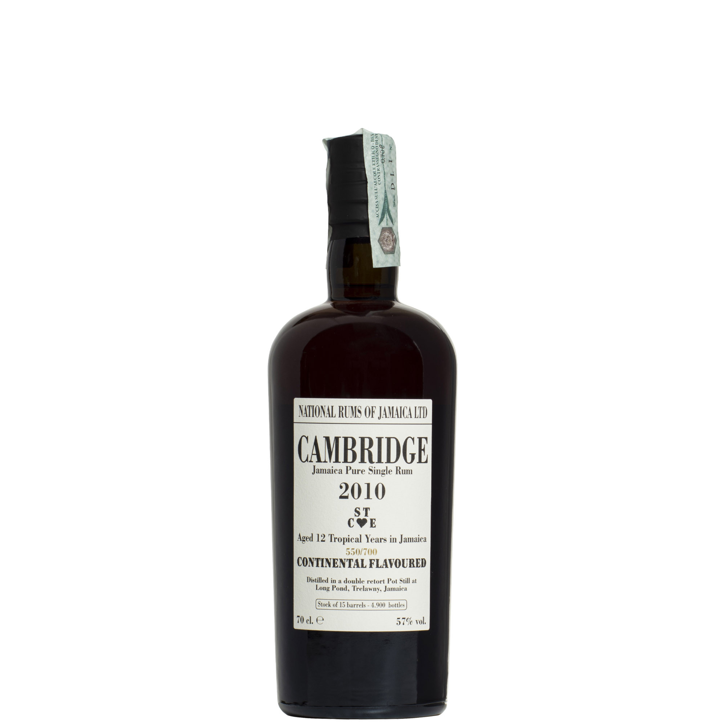 Rum Long Pond Cambridge 12 Y.O. STC♥E 2010 Small Batch - 70 cl 57 % vol