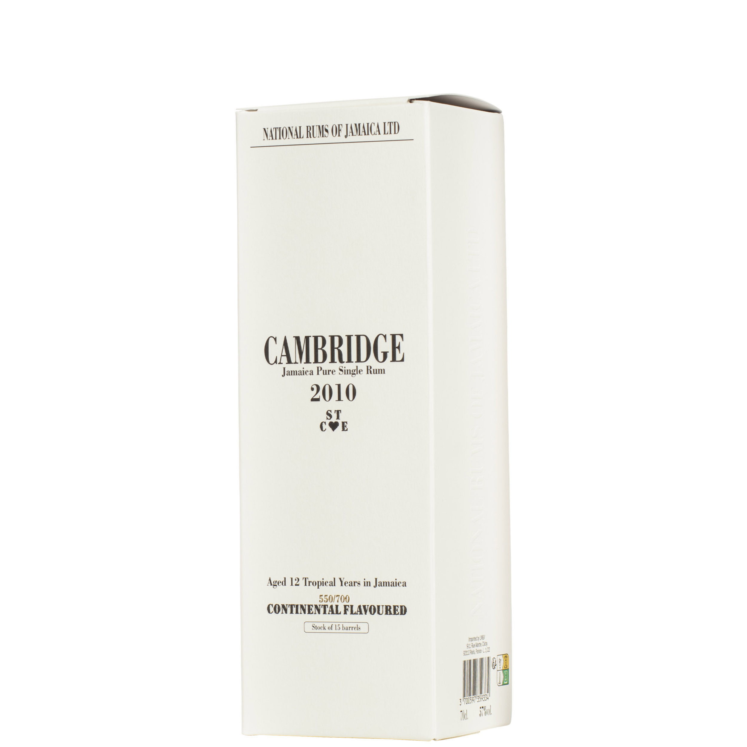 Rum Long Pond Cambridge 12 Y.O. STC♥E 2010 Small Batch - 70 cl 57 % vol