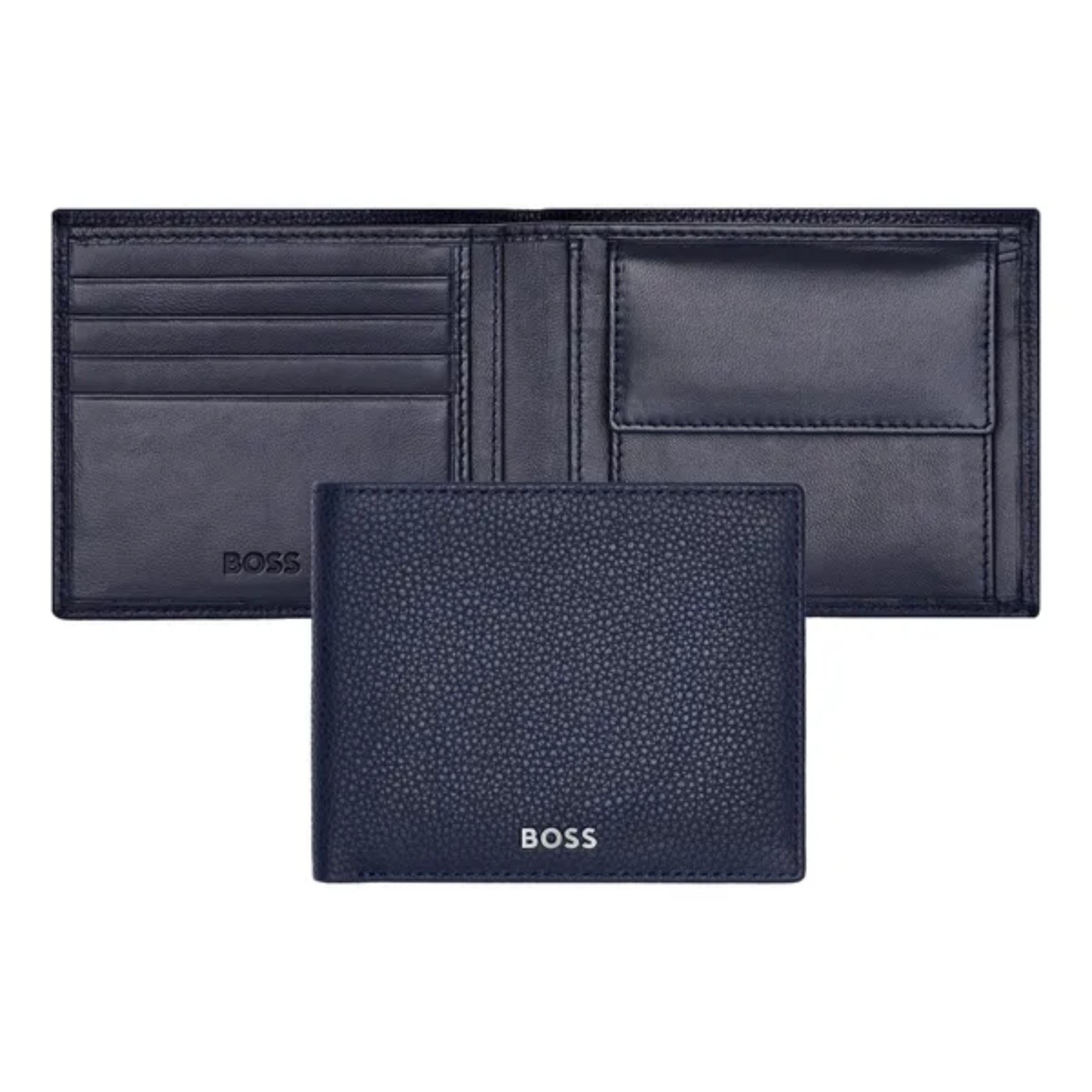 Portafoglio Hugo Boss classico Grained Navy