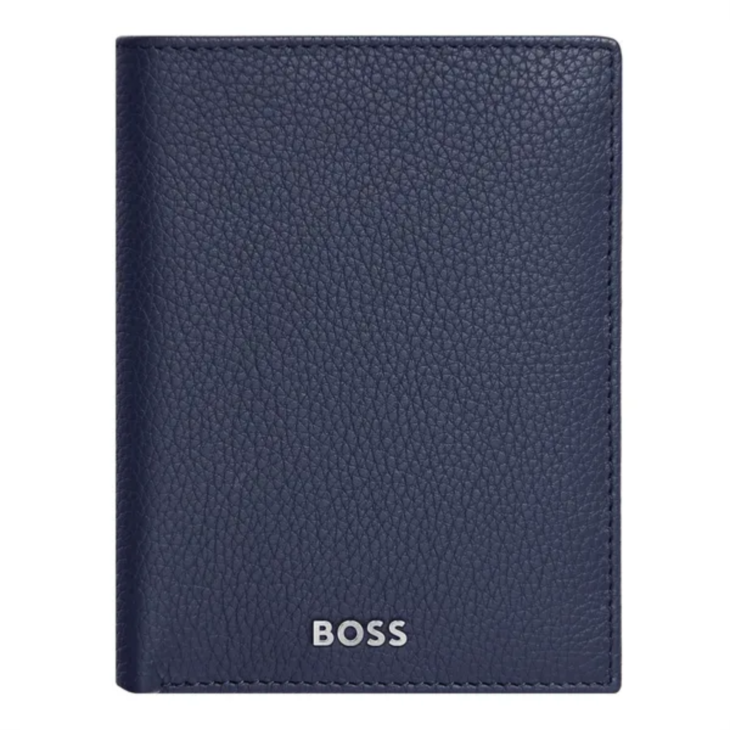 Portafoglio Hugo Boss con patta e tasca porta soldi Classic Grained Navy