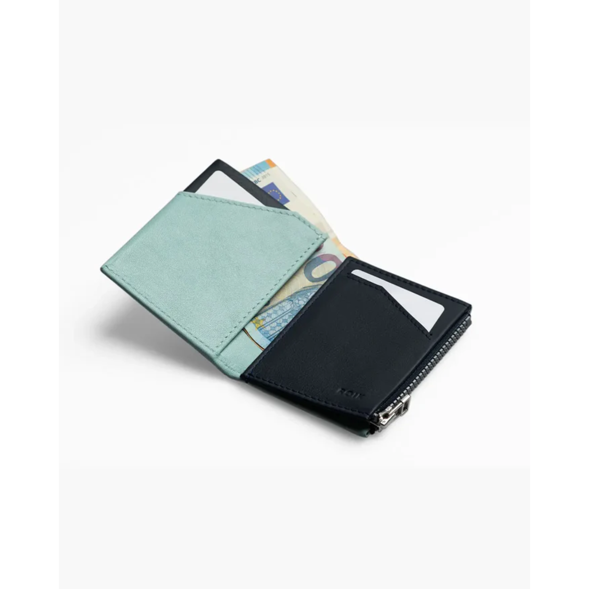Portafoglio Roik in Pelle Zip Coin Cloud