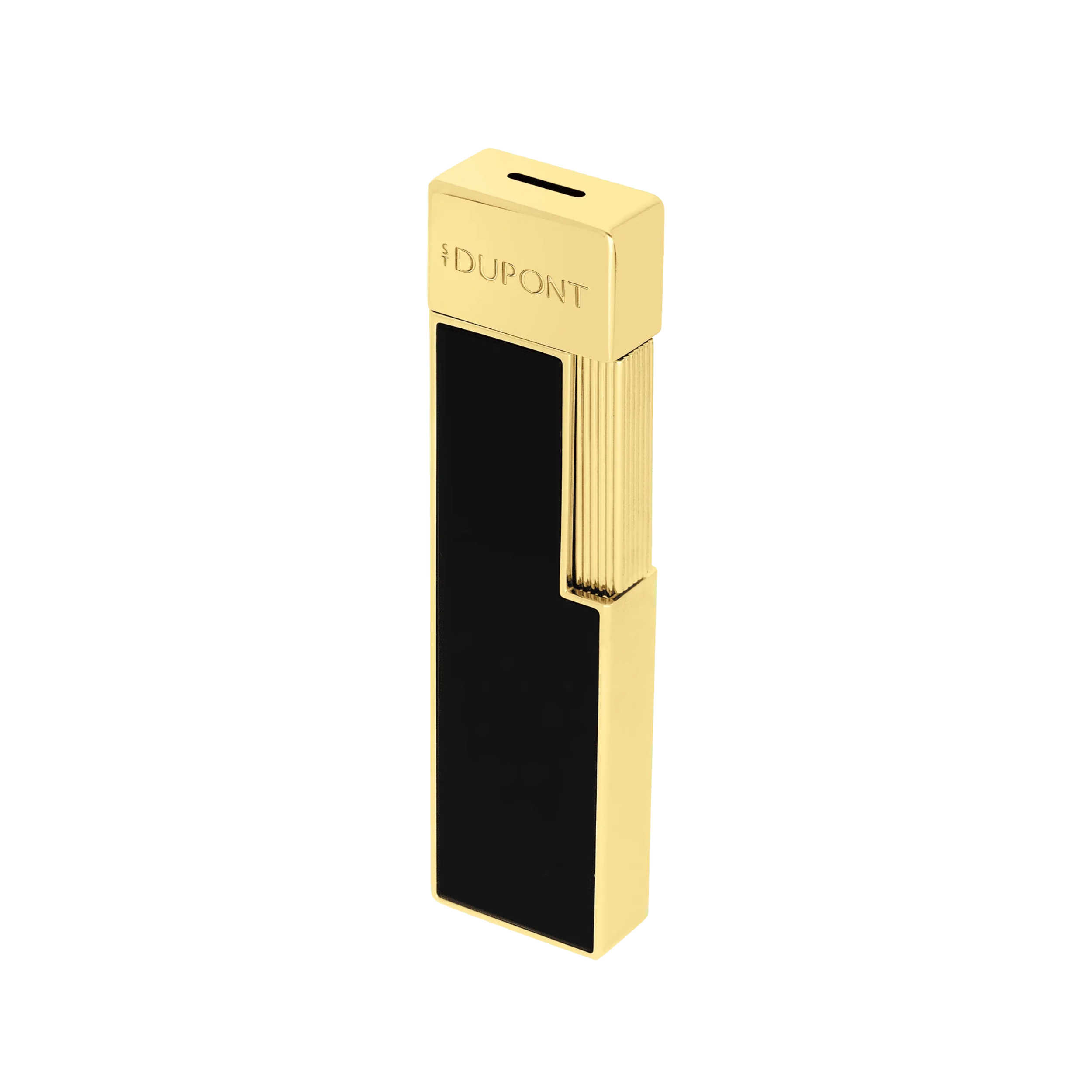Accedino  St Dupont Twiggy in laque nero e finiture dorate.