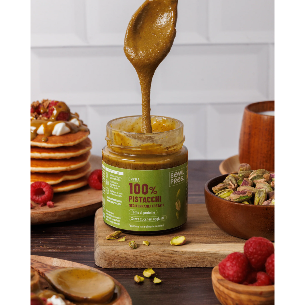 Crema 100% Bowlpros Pistacchi Mediterranei Tostati 180 g