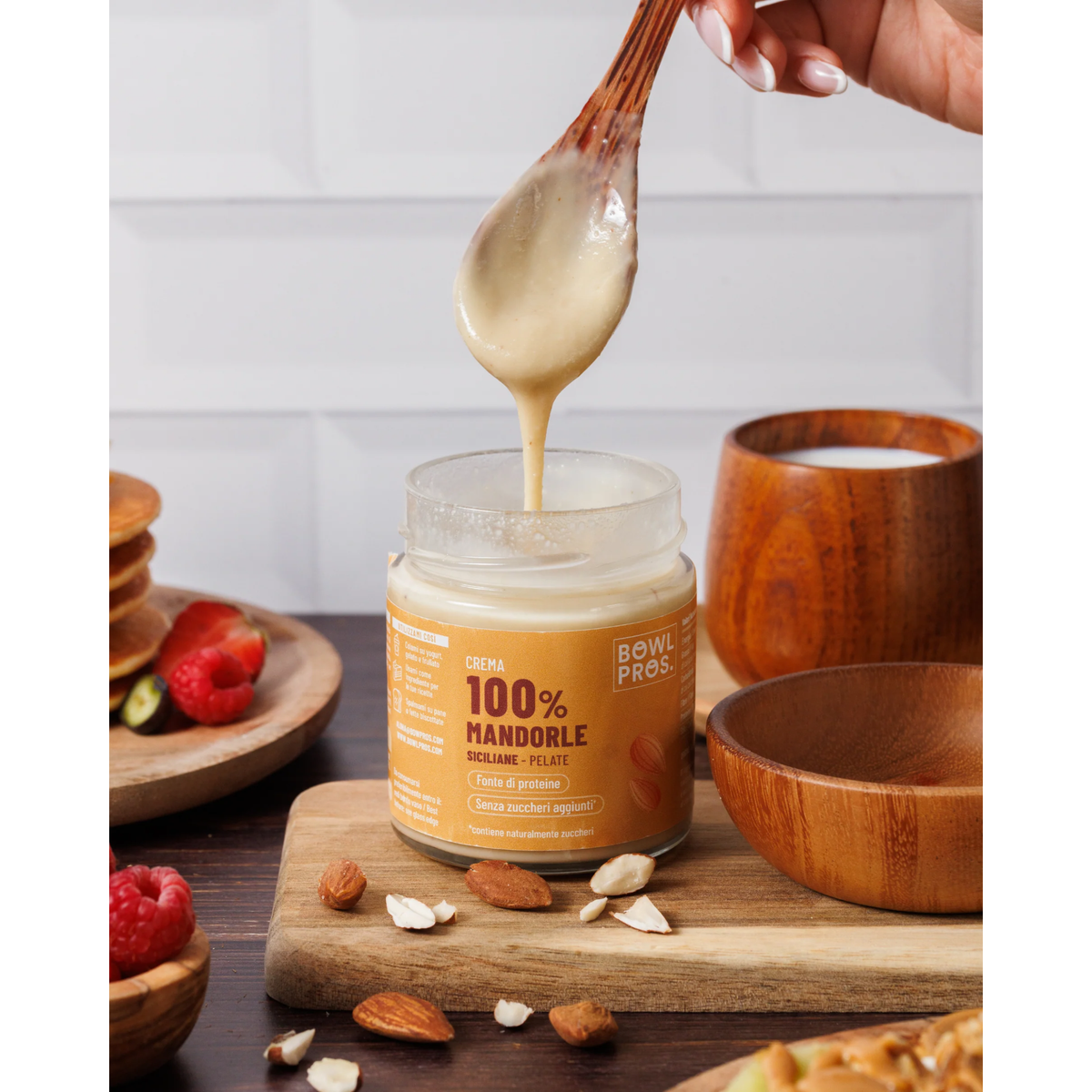 Crema 100%  Bowlpros Mandorle Siciliane Pelate 200g