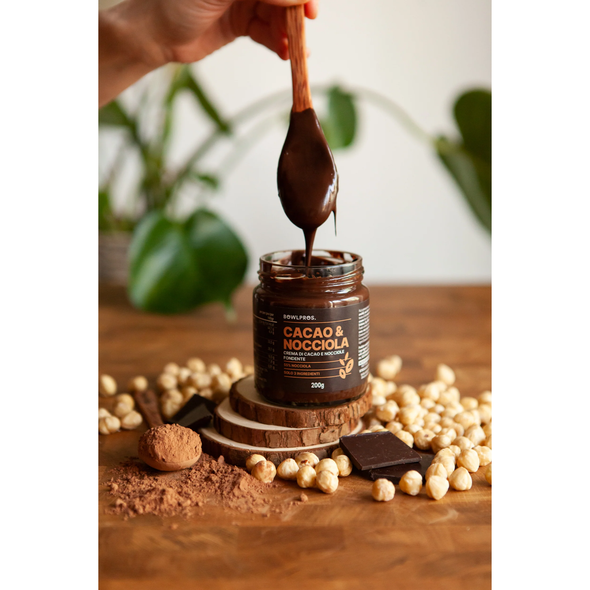 Crema Bowlpros Cacao e Nocciole Fondente 180g