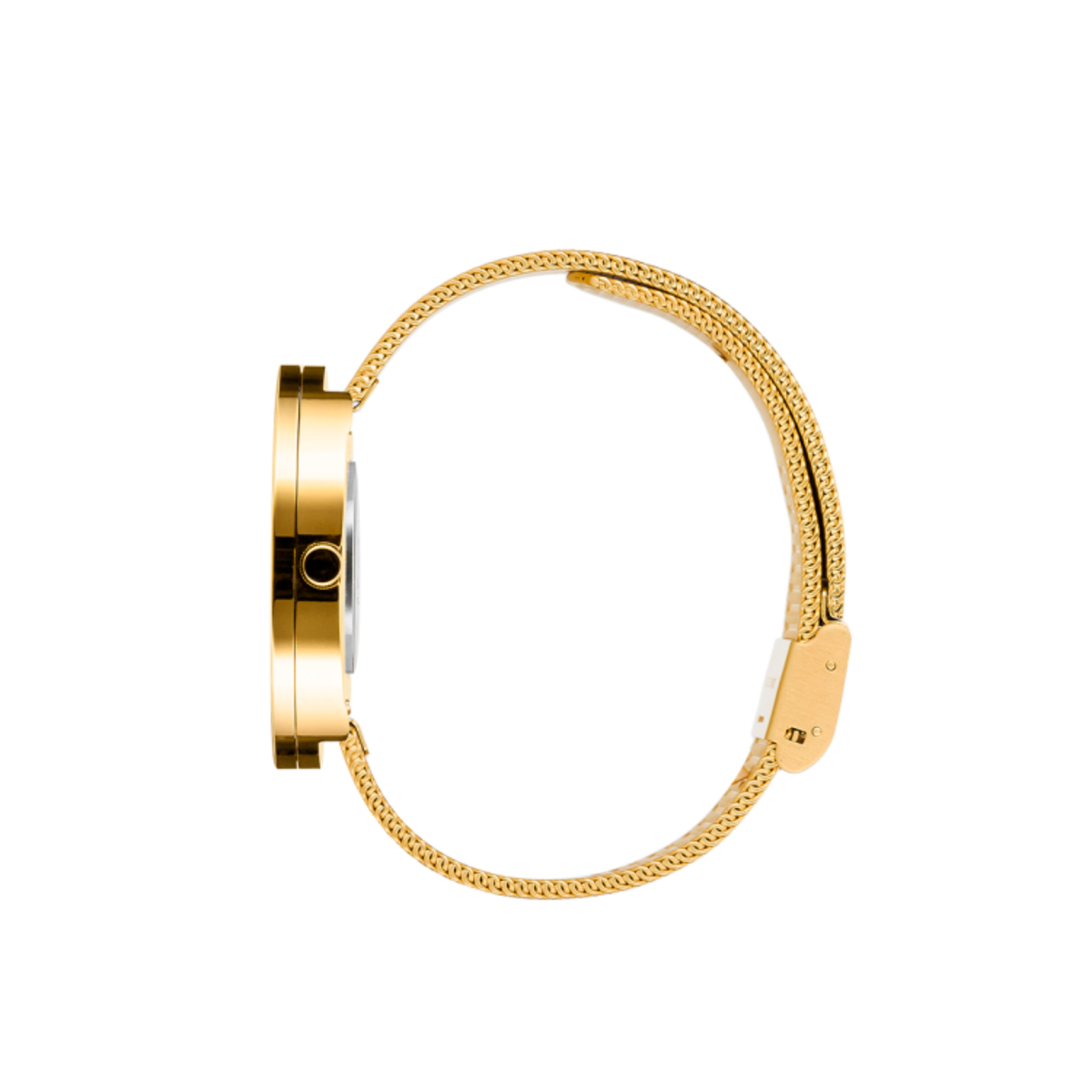 Orologio da polso PICTO con quadrante 40mm girevole e cinturino a maglia in oro opaco
