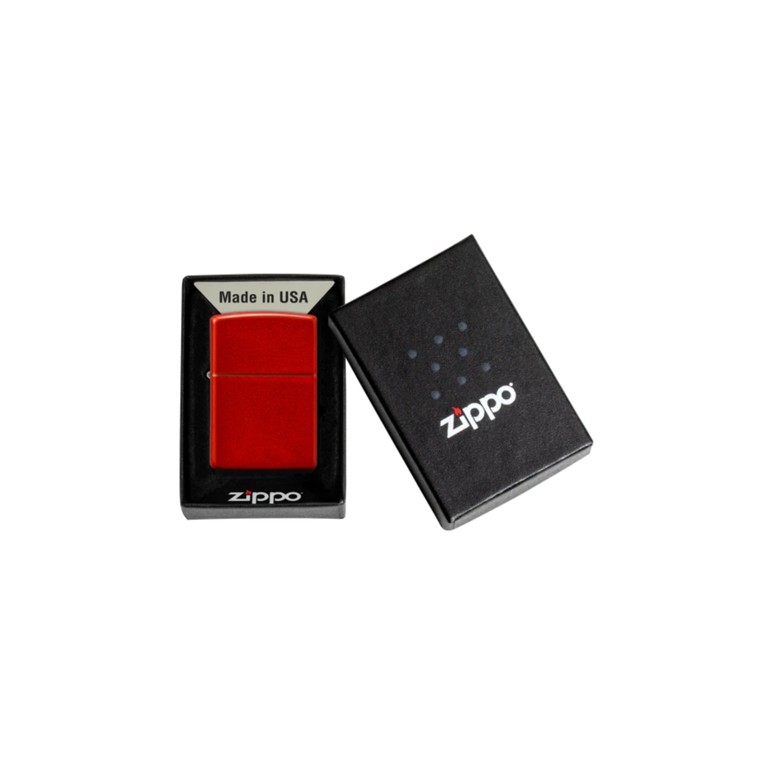 Accendino Zippo Classic Metallic Red in metallo a benzina - ricaricabile - antivento