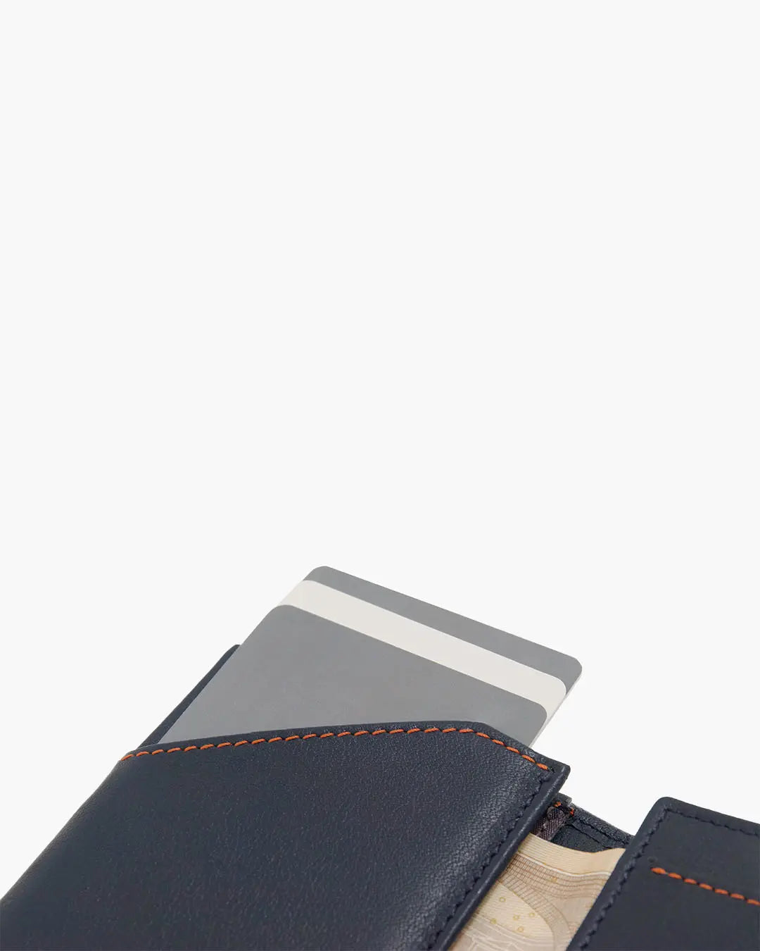 Portafoglio in Pelle Zip Coin Blue Navy
