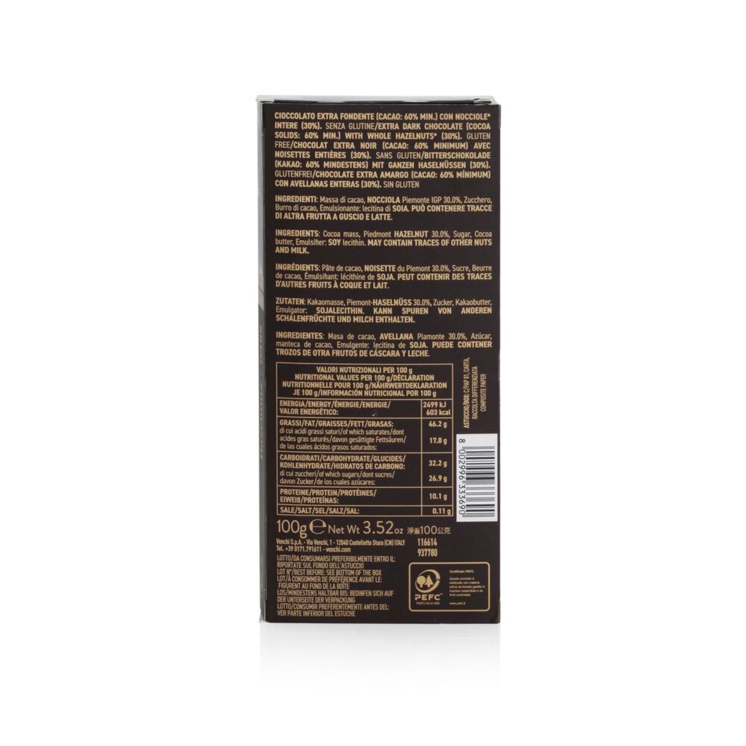 100 g Tavoletta Nocciolata Fondente 60%