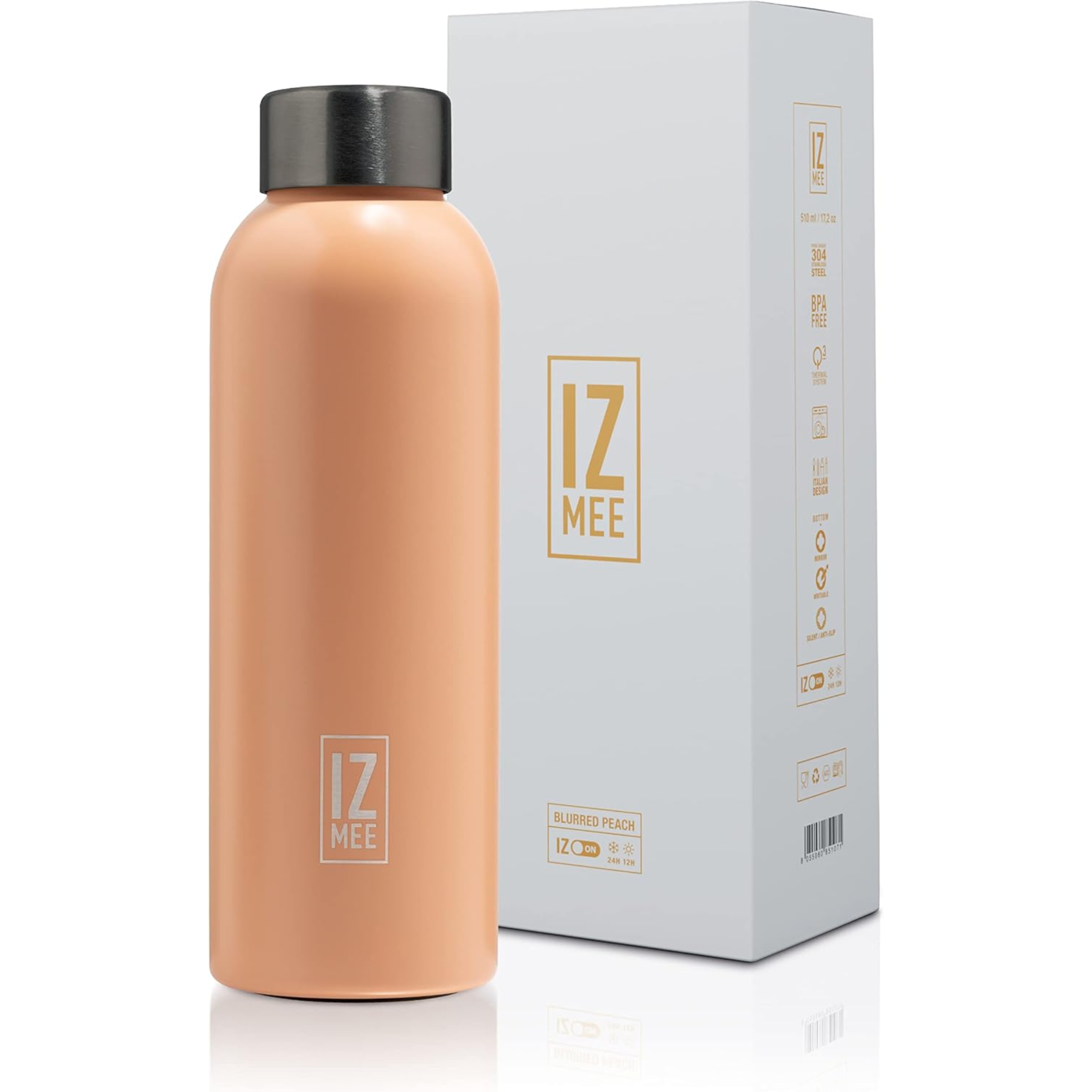 510ml  Bottiglia termica Izmee in acciaio inossidabile - stile opaco