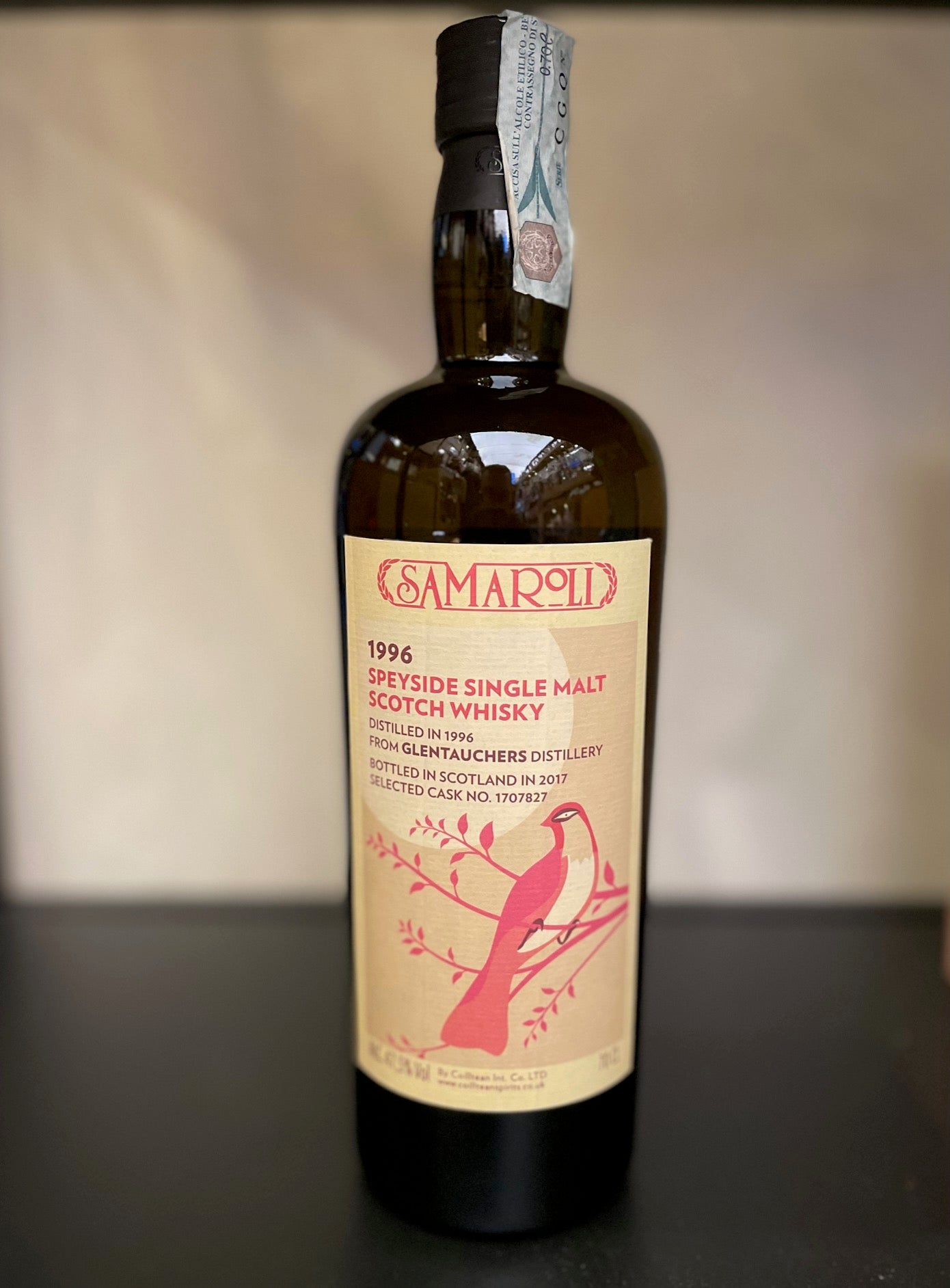 Scotch Whisky Samaroli 1996 speyside single malt - selected cask no.1707827