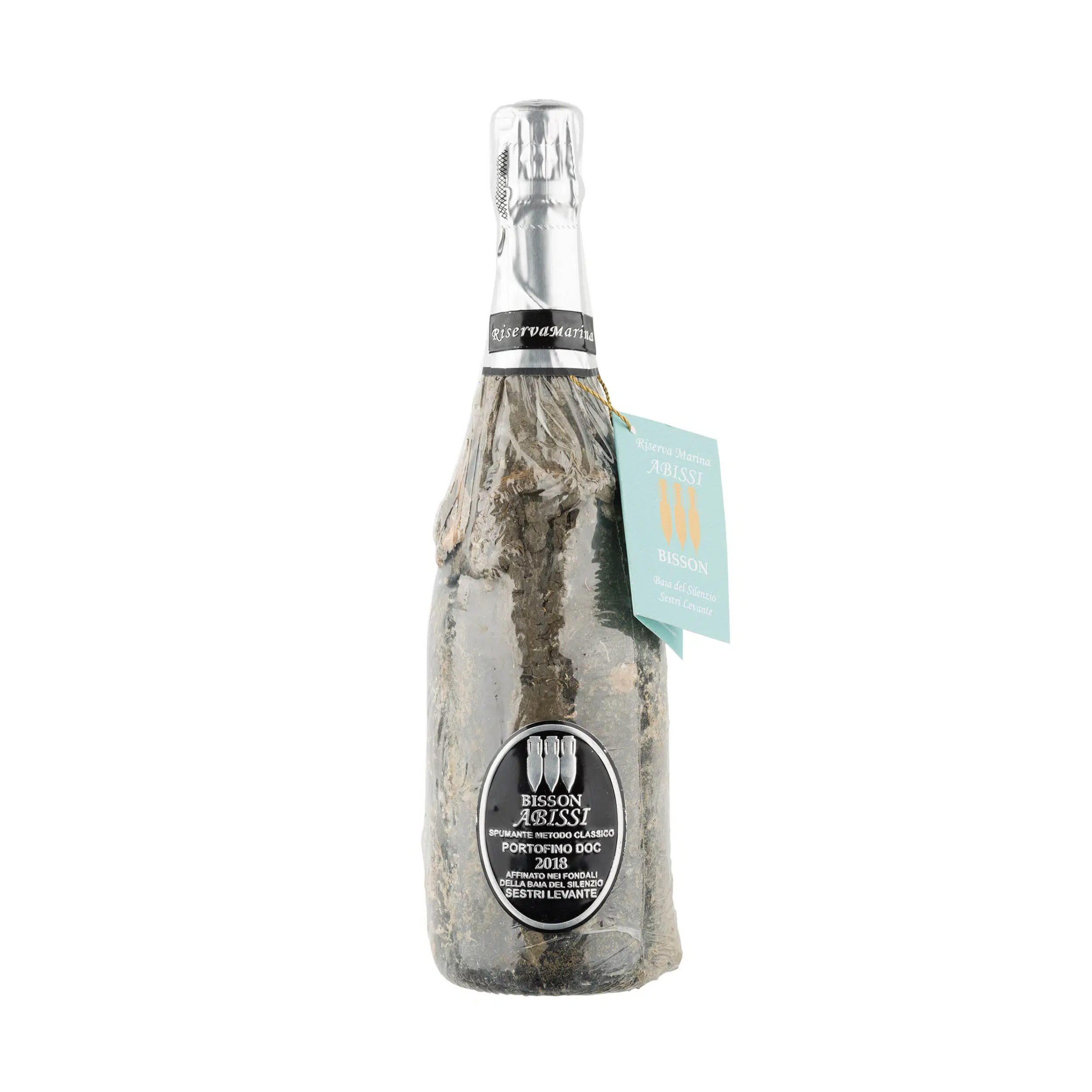 Spumante Bisson Abissi Riserva Marina Portofino 2018 0,75 cl 12 % vol - metodo classico dosage zero - Bianchetta Genovese, Vermentino e Çimixà